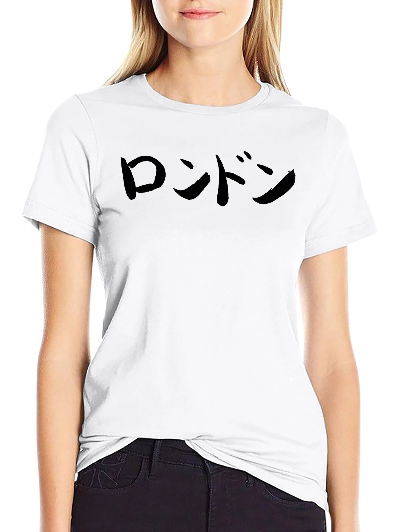 Black London Katakana T-Shirt - Stylish Urban Wear view 9