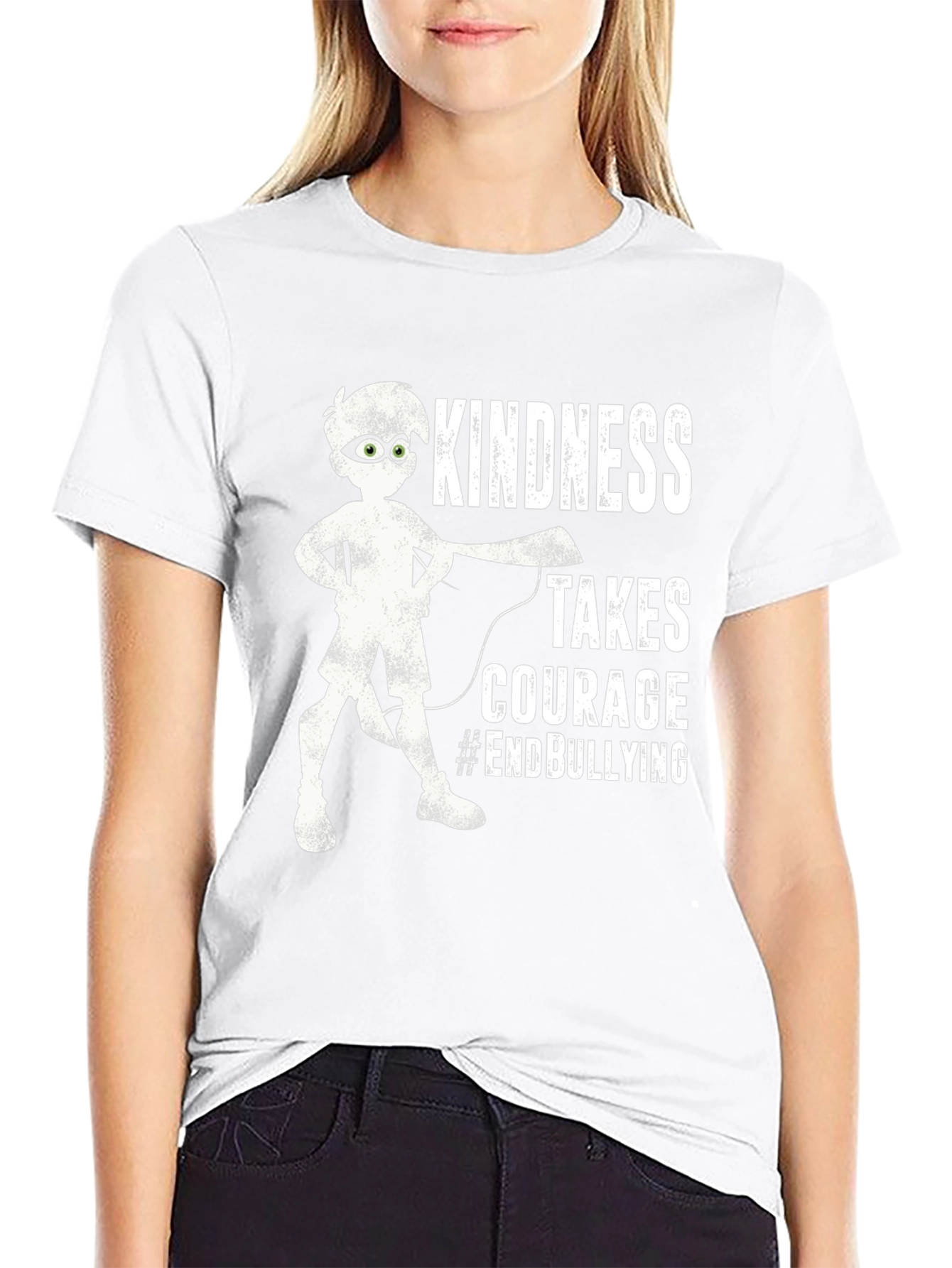 Black Kindness Takes Courage T-Shirt - End Bullying view 9
