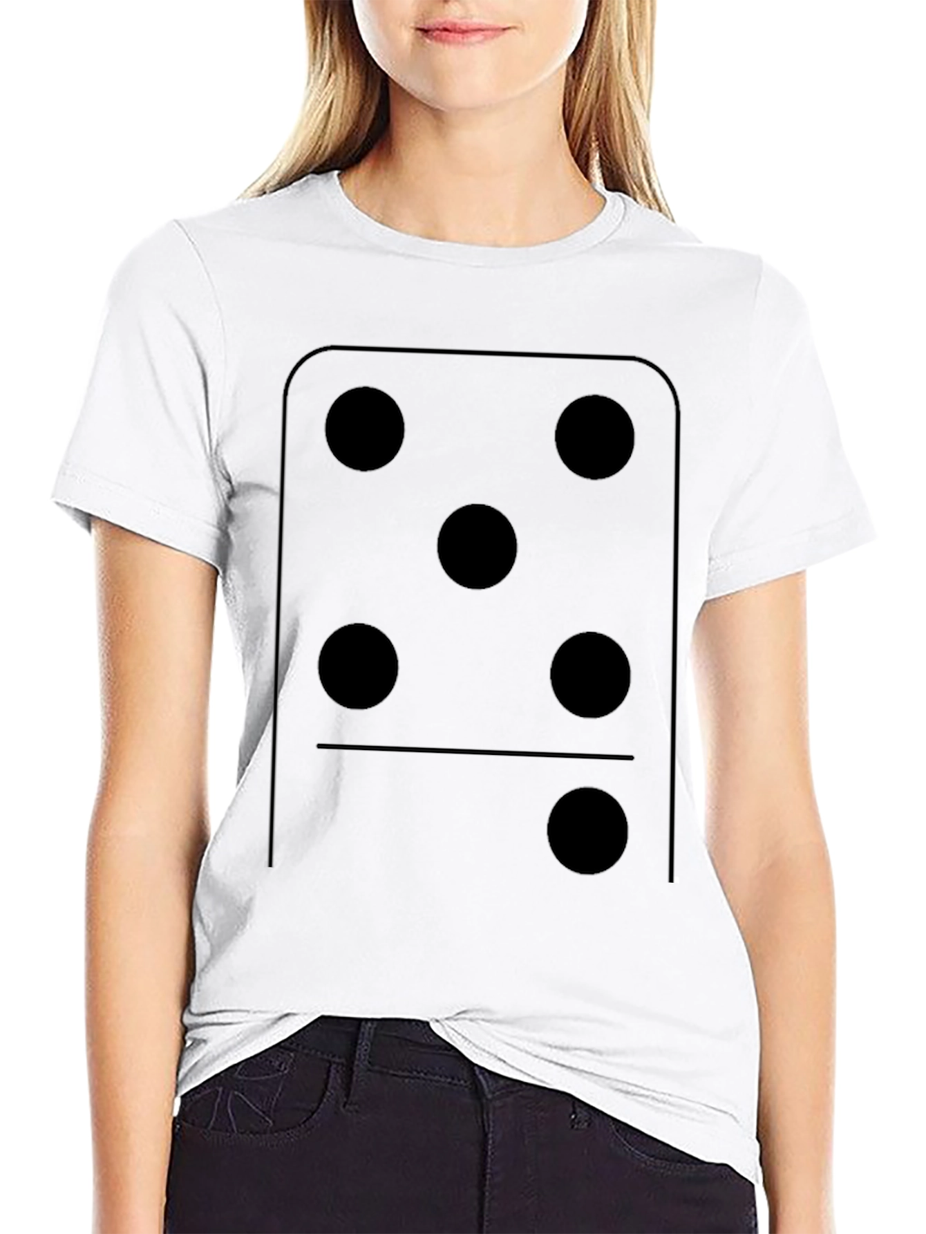 Black Domino Five T-Shirt - Classic Design view 9