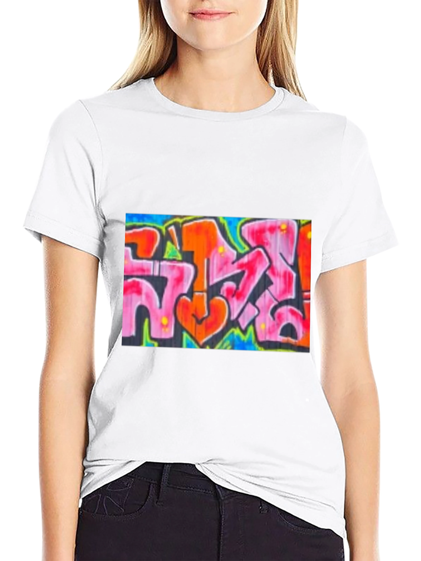 Black Graffiti Art Tee - Unique Street Style view 9