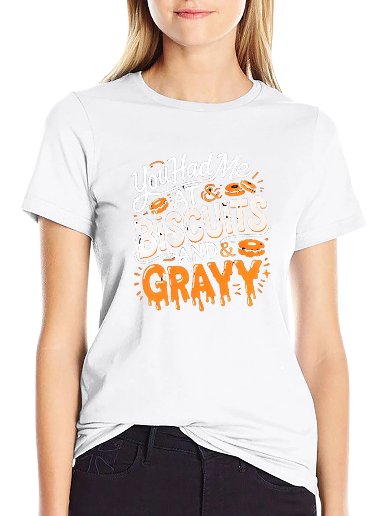 Black Biscuits & Gravy Graphic Tee - Comfort Food Humor view 9