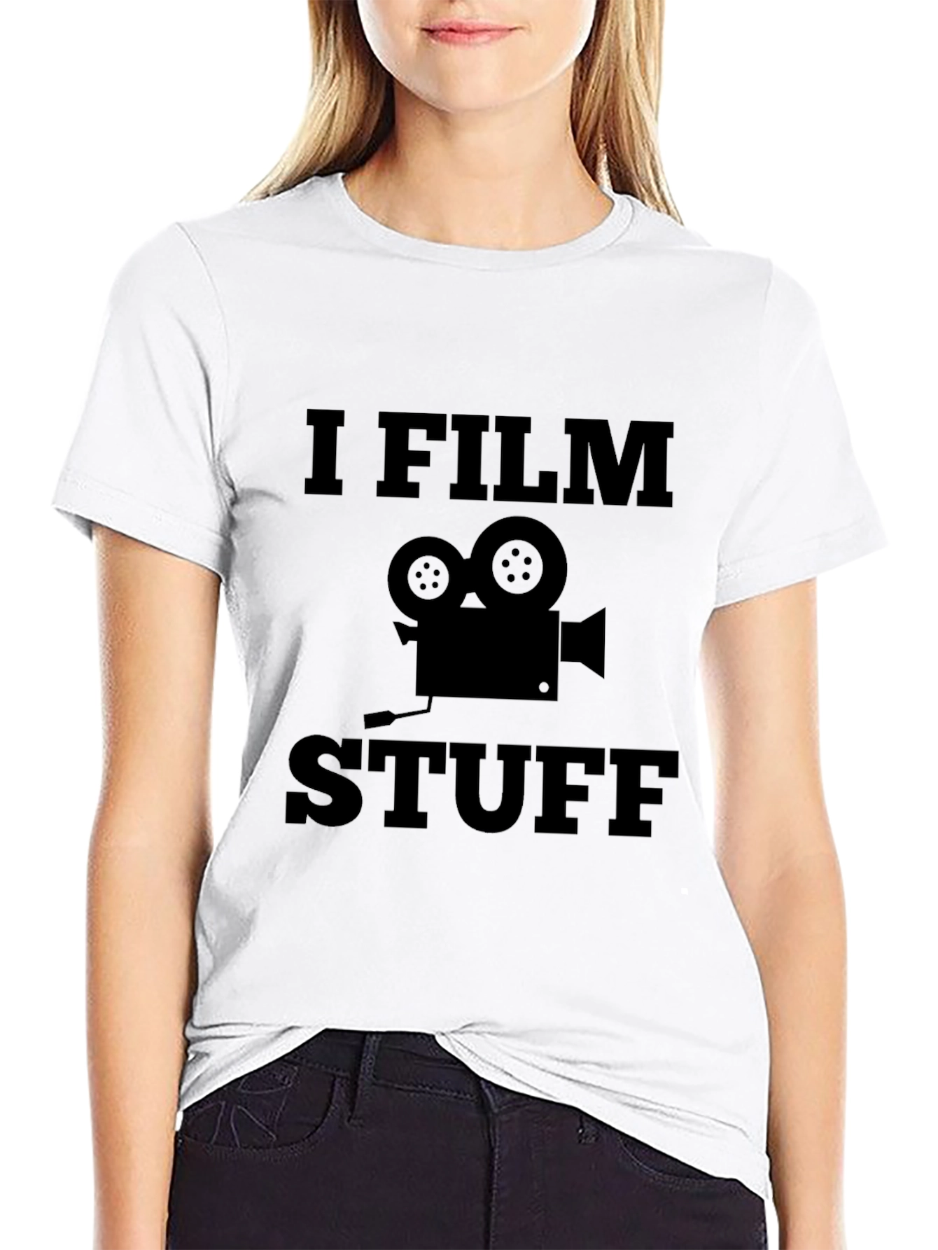 Black I Film Stuff T-Shirt - Filmmaker Tee view 9