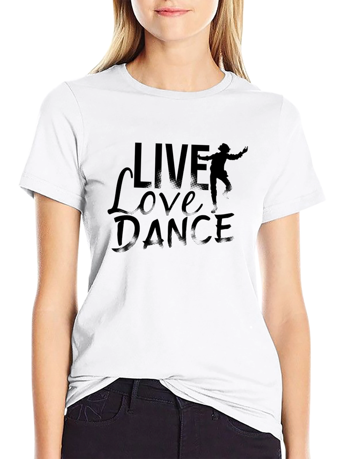 Black Live Love Dance Black T-Shirt view 9