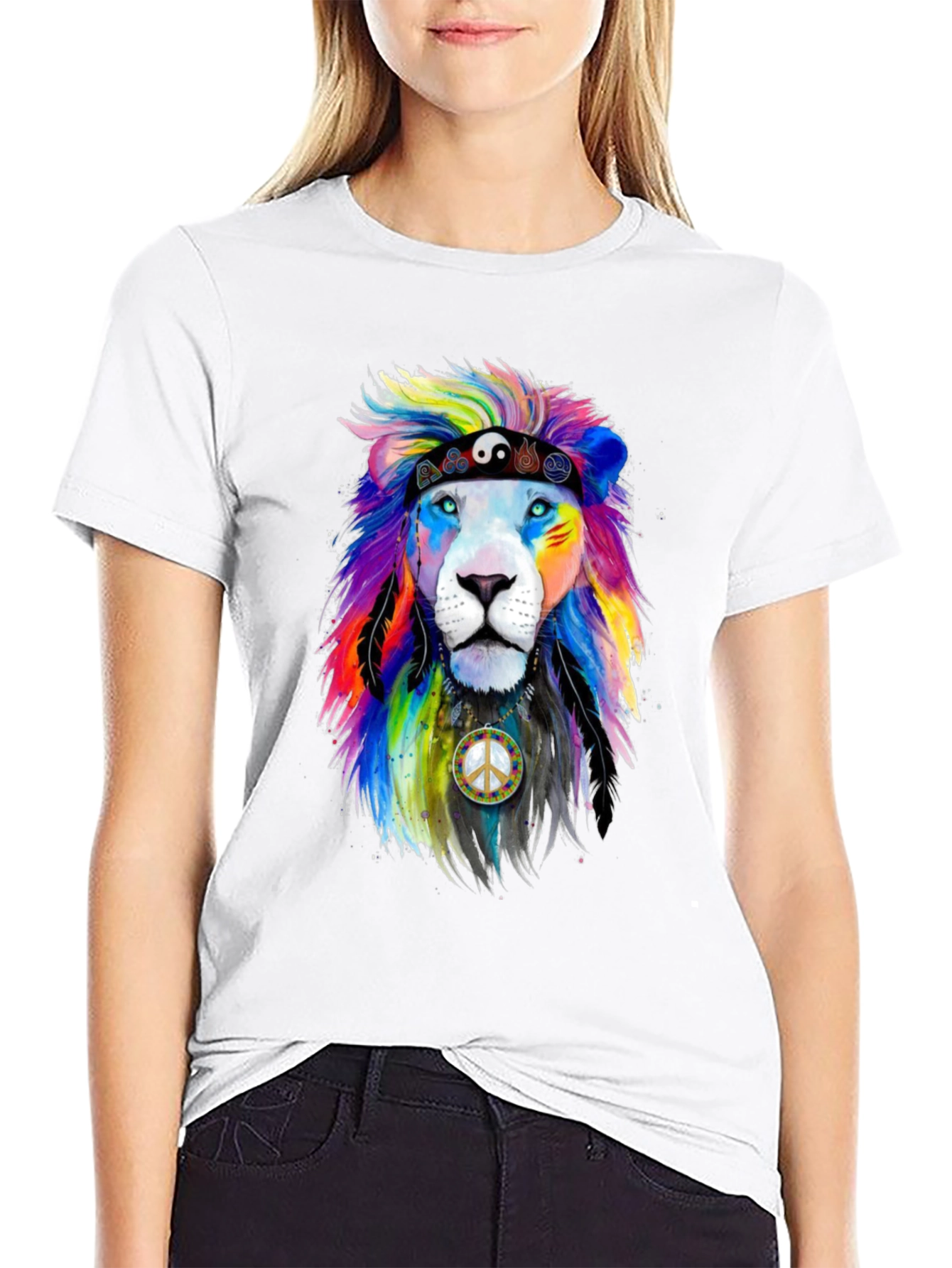Rainbow Lion Peace T-Shirt - 9