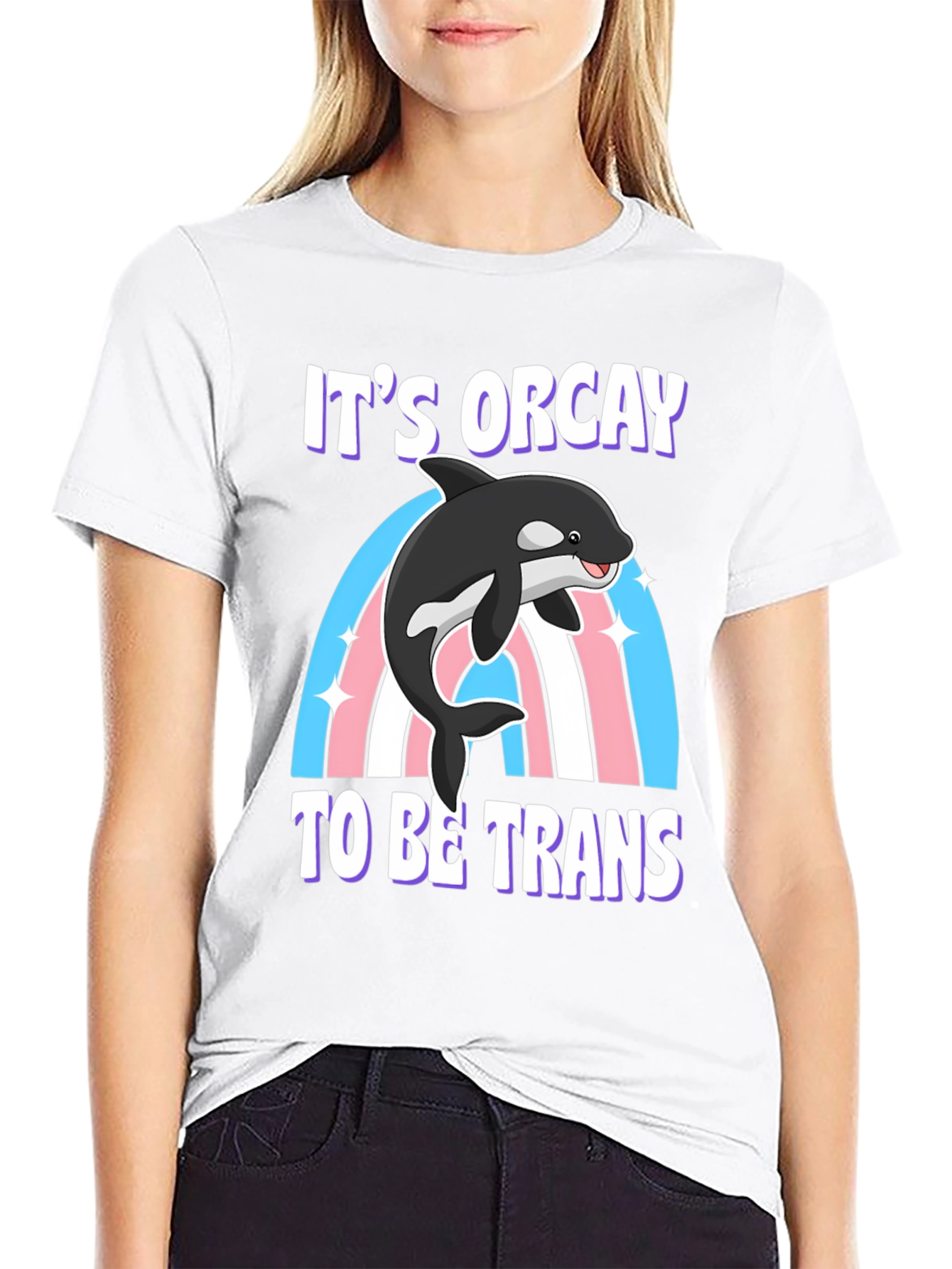 Black It's Orcay To Be Trans T-Shirt view 9