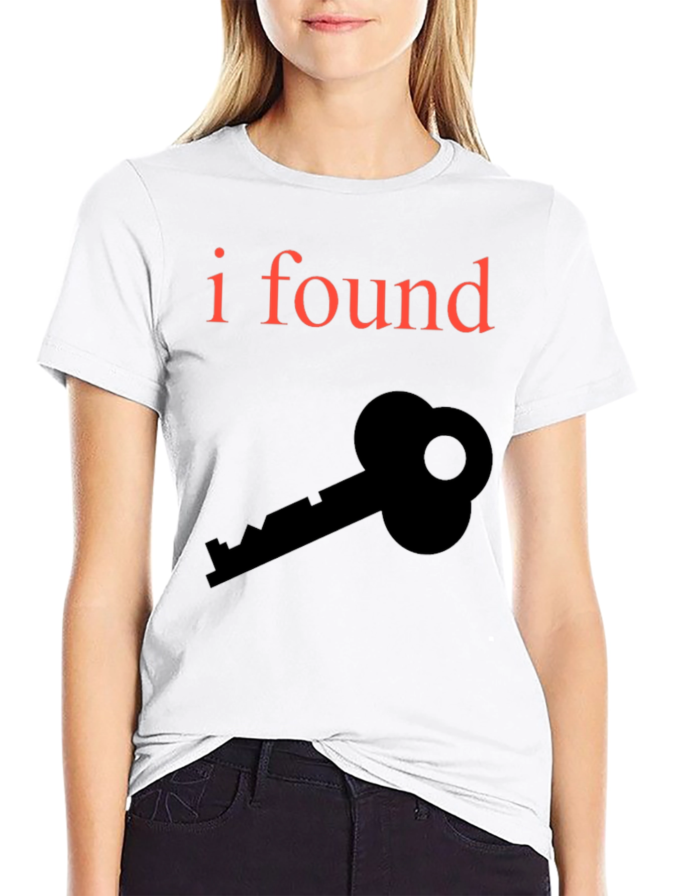 Black I Found a Key Graphic T-Shirt - Black view 9