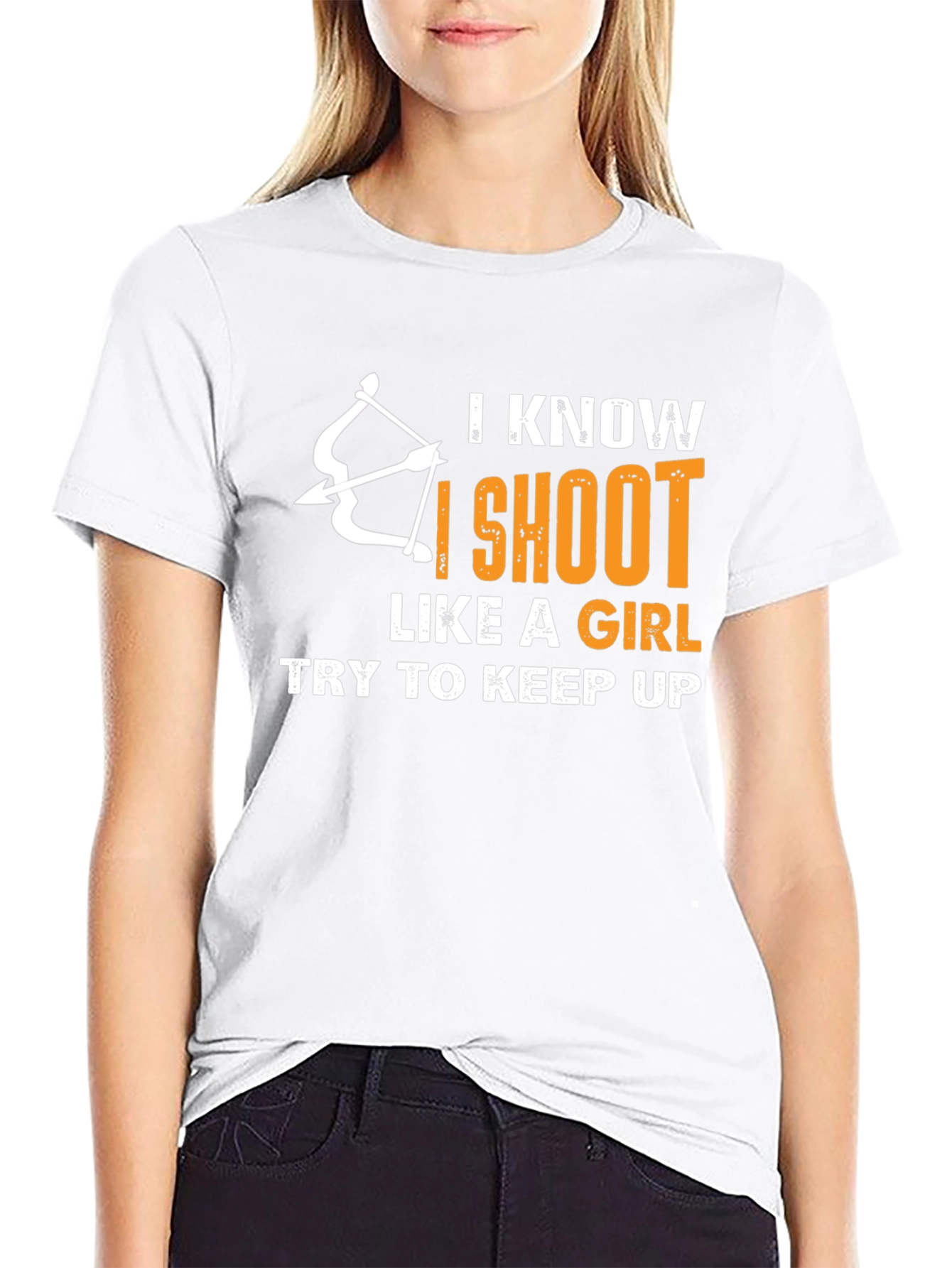 Black Archery Humor T-Shirt: I Shoot Like a Girl view 9