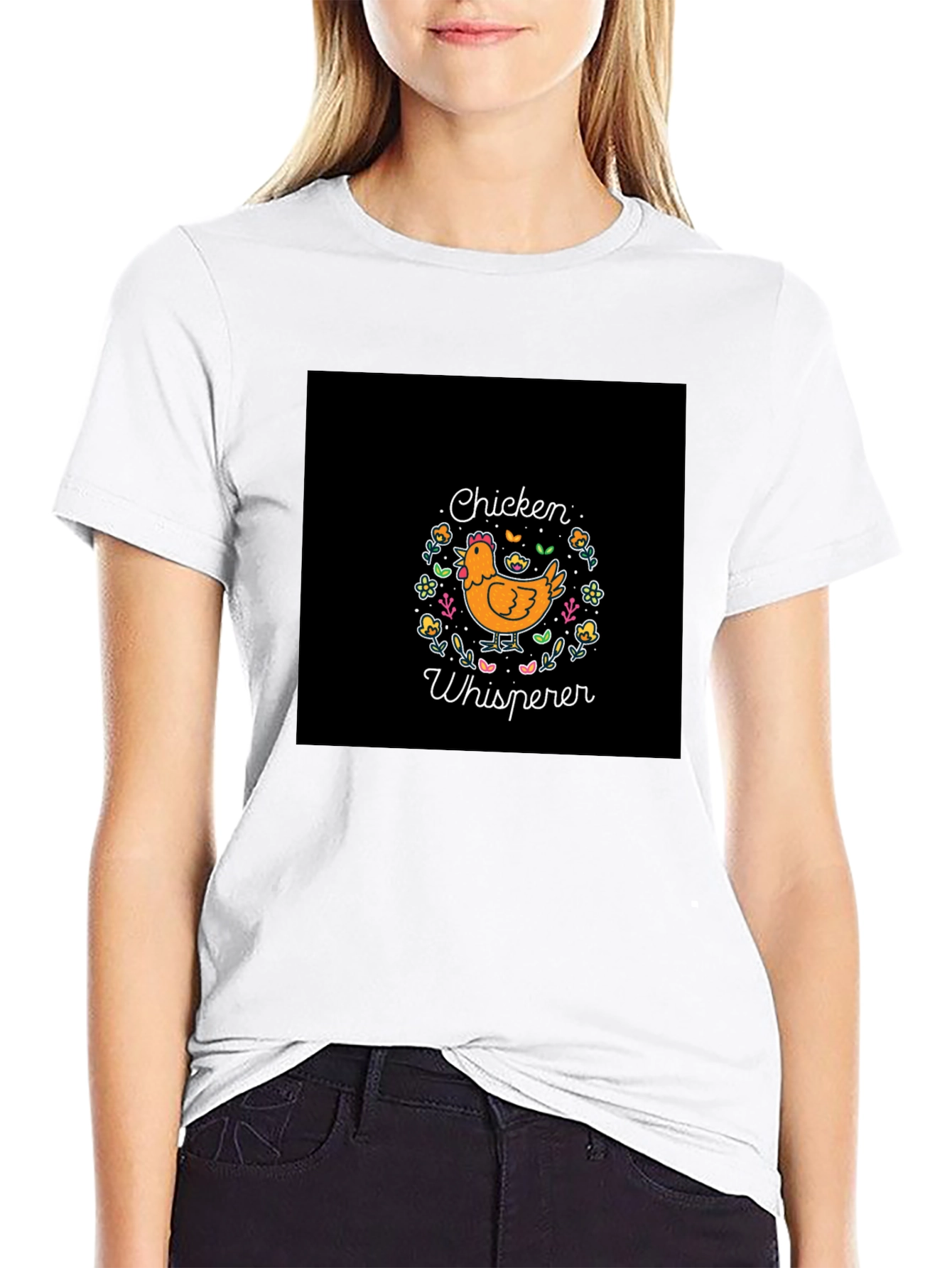 Black Chicken Whisperer Graphic T-Shirt - Soft & Stylish view 9