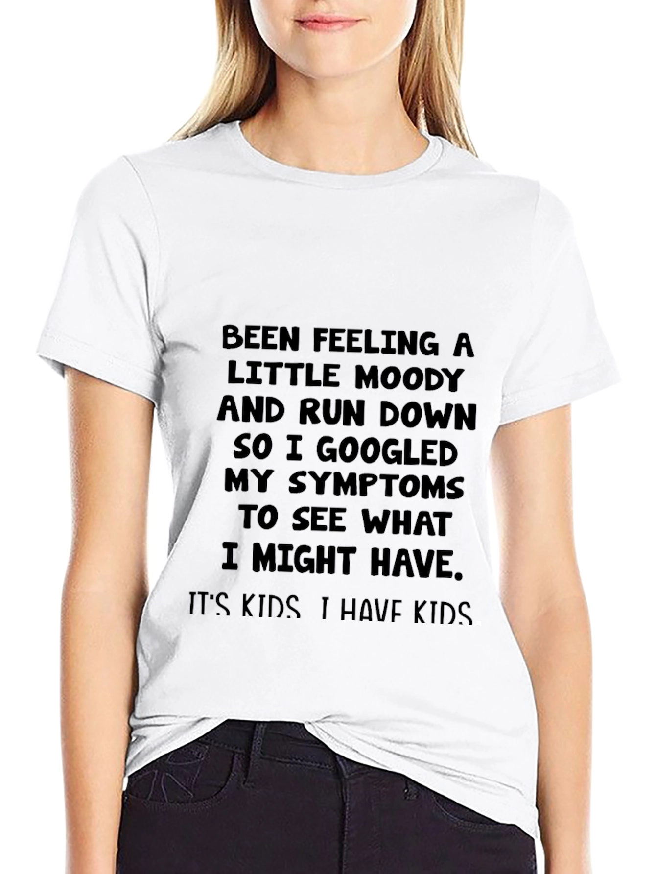 Black Moody Run Down Kids T-Shirt view 9