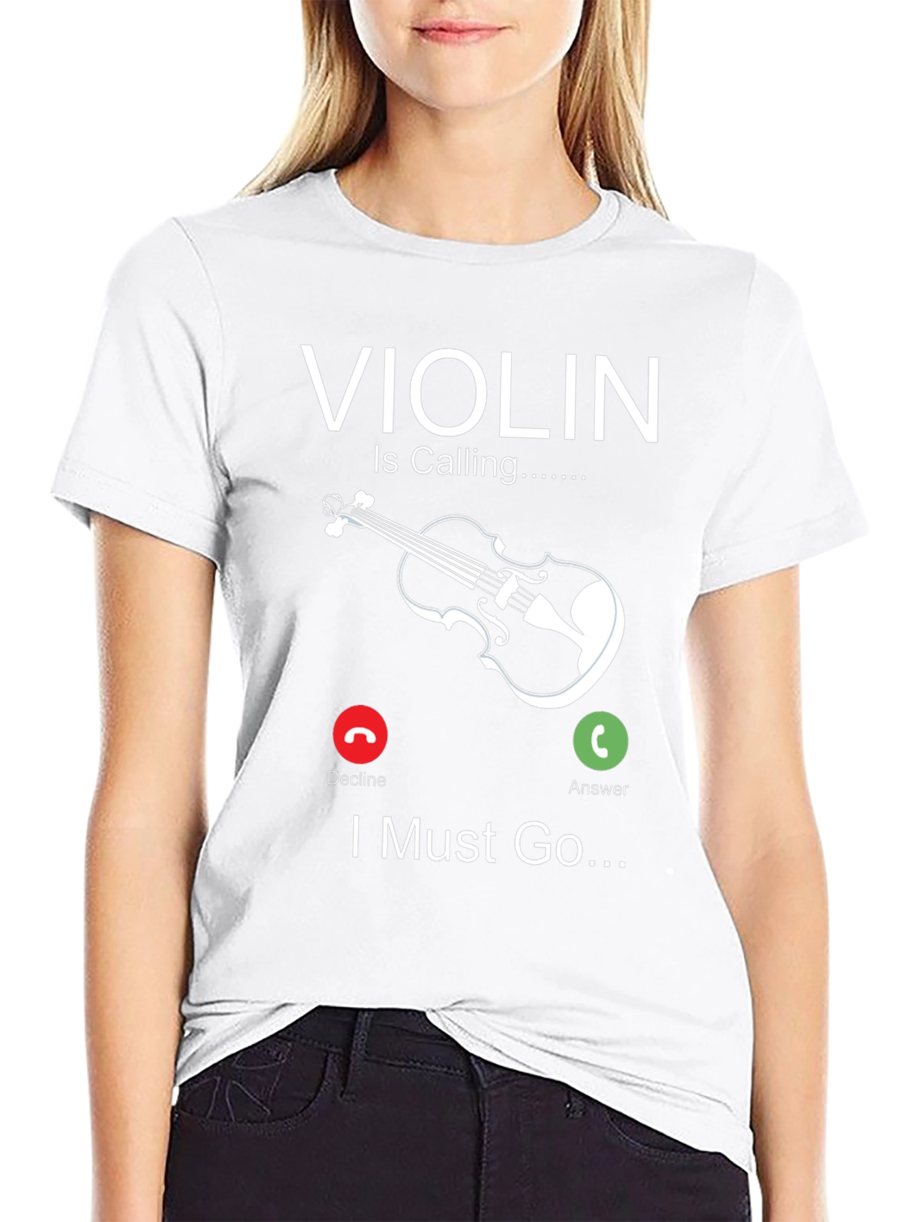 Black Violin is Calling Funny Music T-Shirt view 9