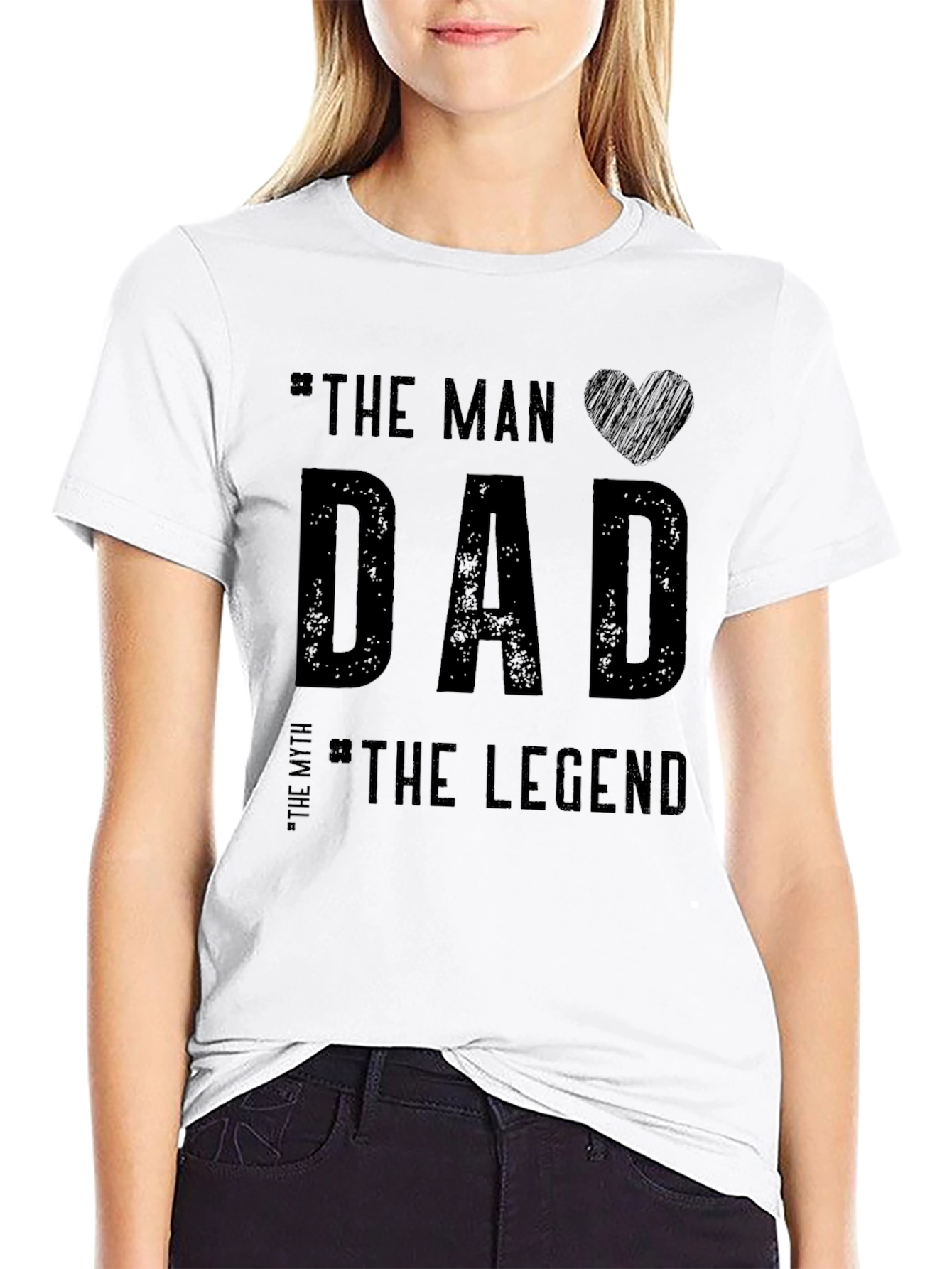 Black The Man, The Myth, The Legend Dad T-Shirt view 9