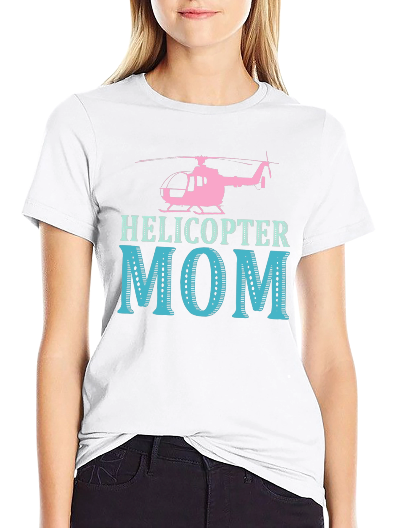 Black Helicopter Mom Graphic Tee - Unique Design view 9