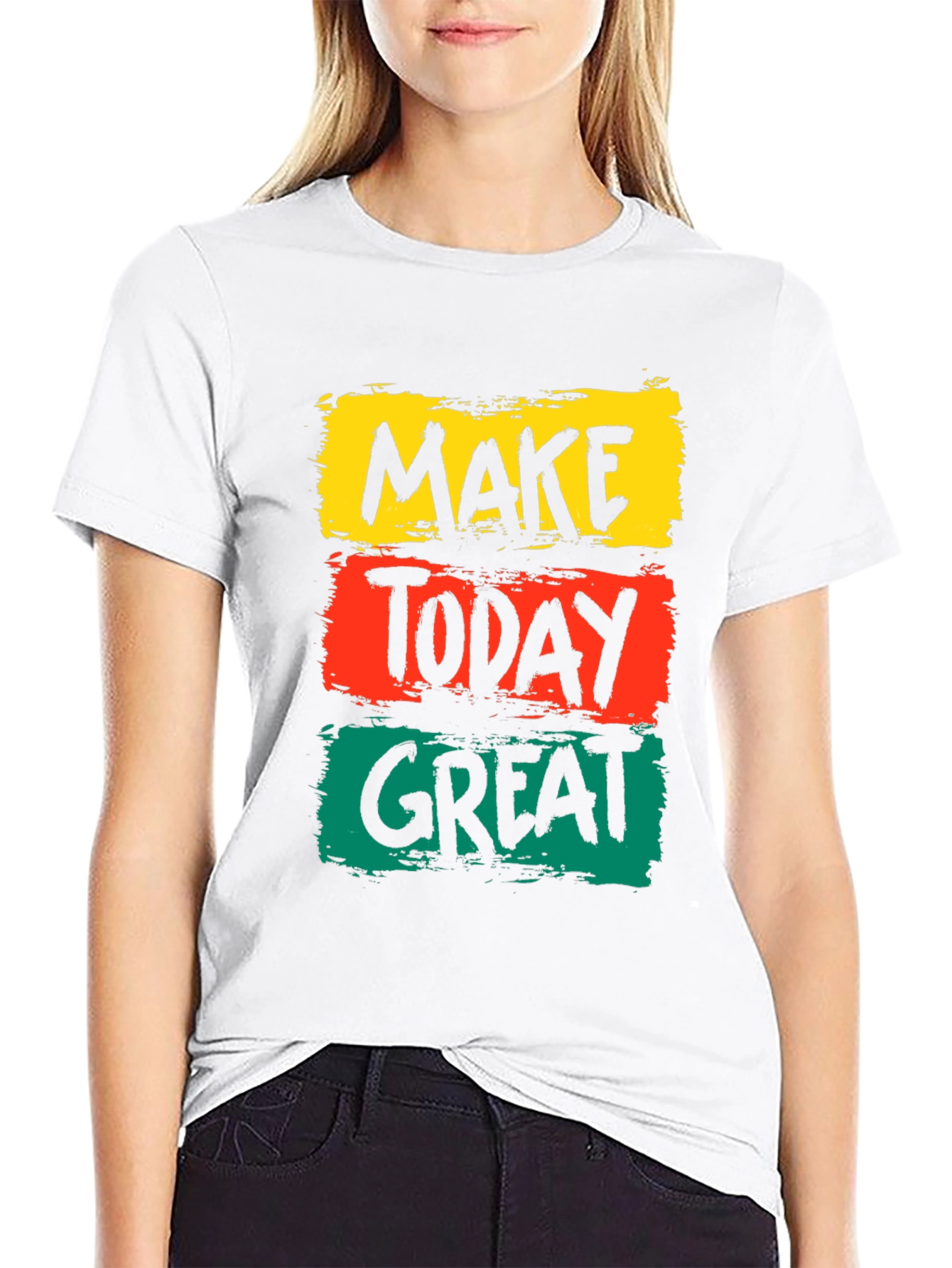 Black Make Today Great Graphic Tee view 9