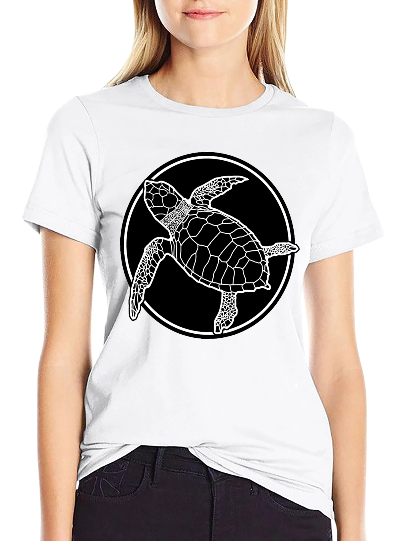 Black Black Turtle Graphic Tee view 9