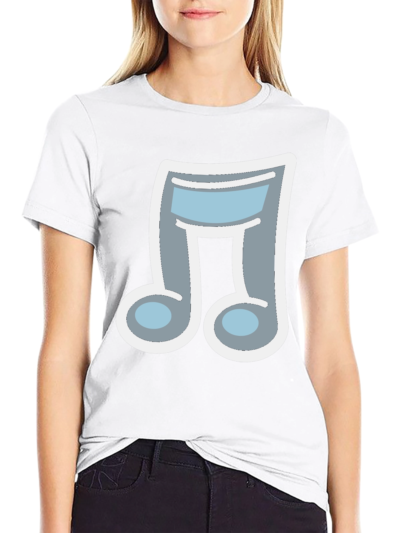 Black Music Note T-Shirt - Stylish & Unique view 9