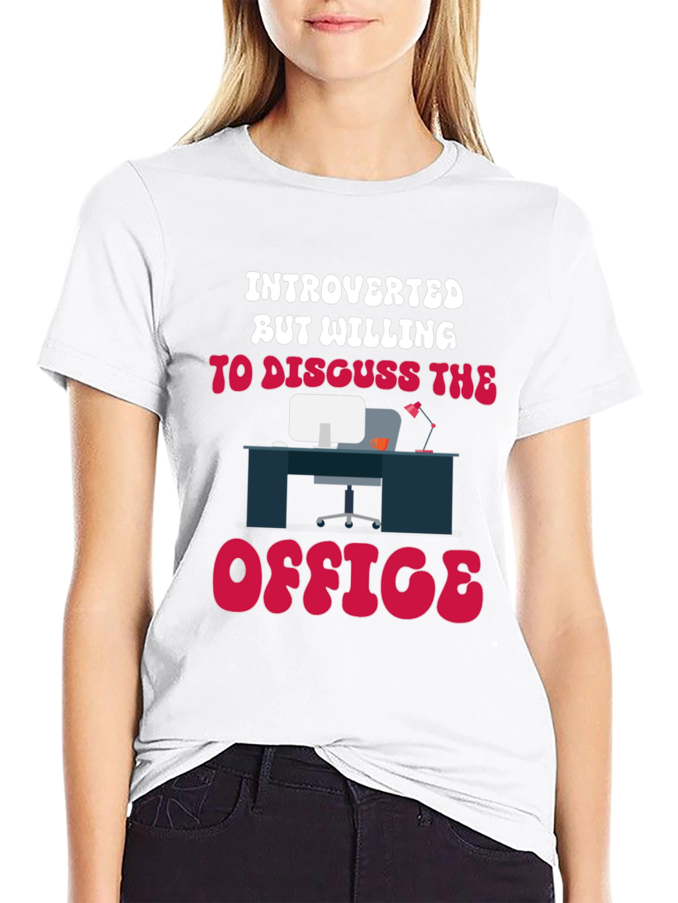 Black Introverted Office T-Shirt view 9