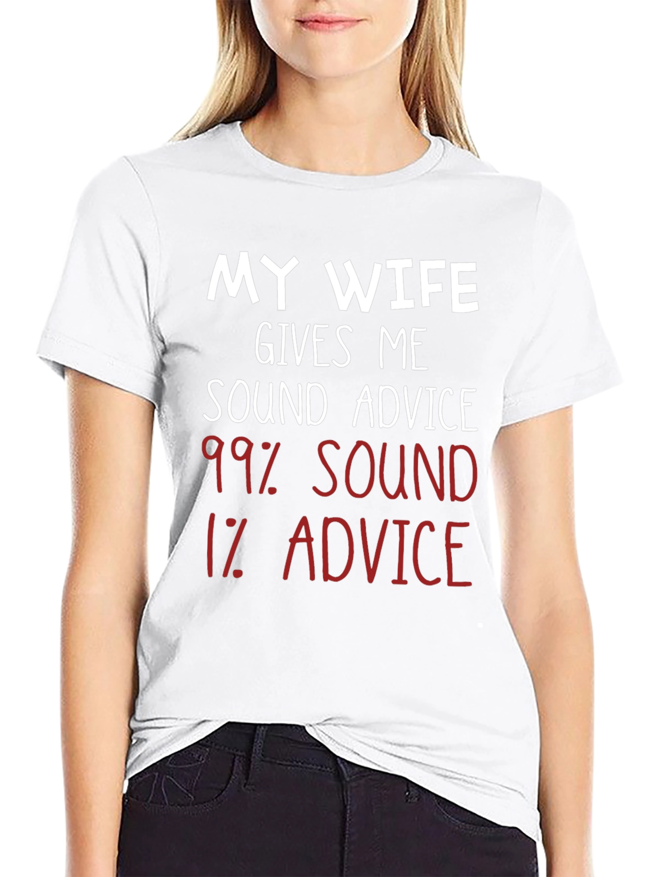 Black Humorous 'My Wife' Advice Graphic T-Shirt view 9
