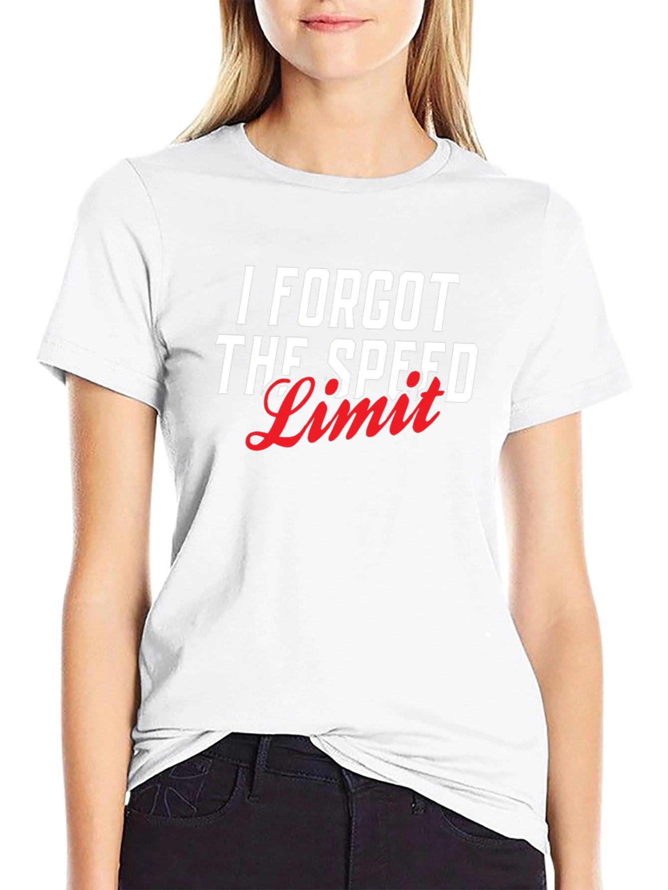Black I Forgot The Speed Limit Graphic T-Shirt view 9