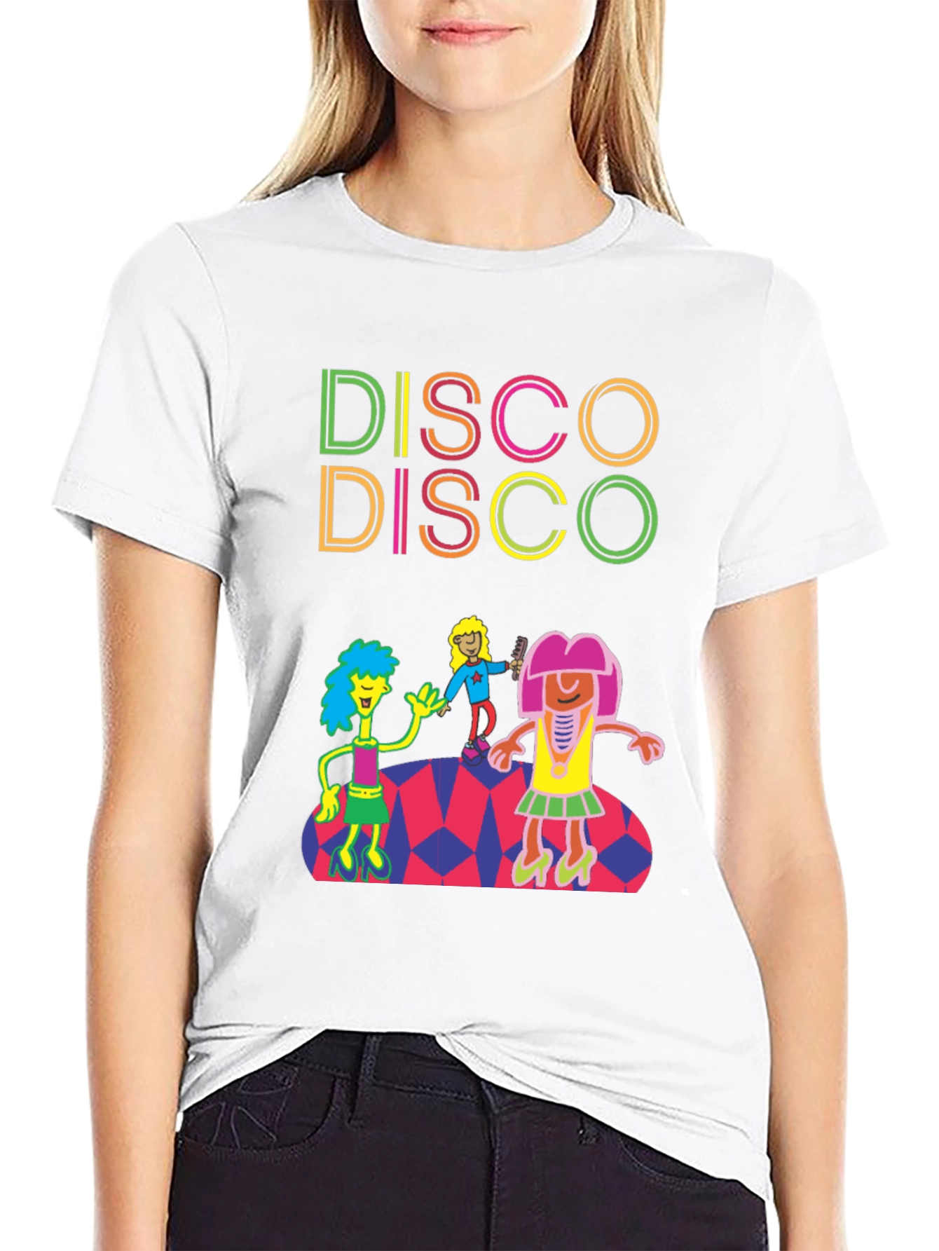 Black Retro Disco T-Shirt - Dance Party Tee view 9