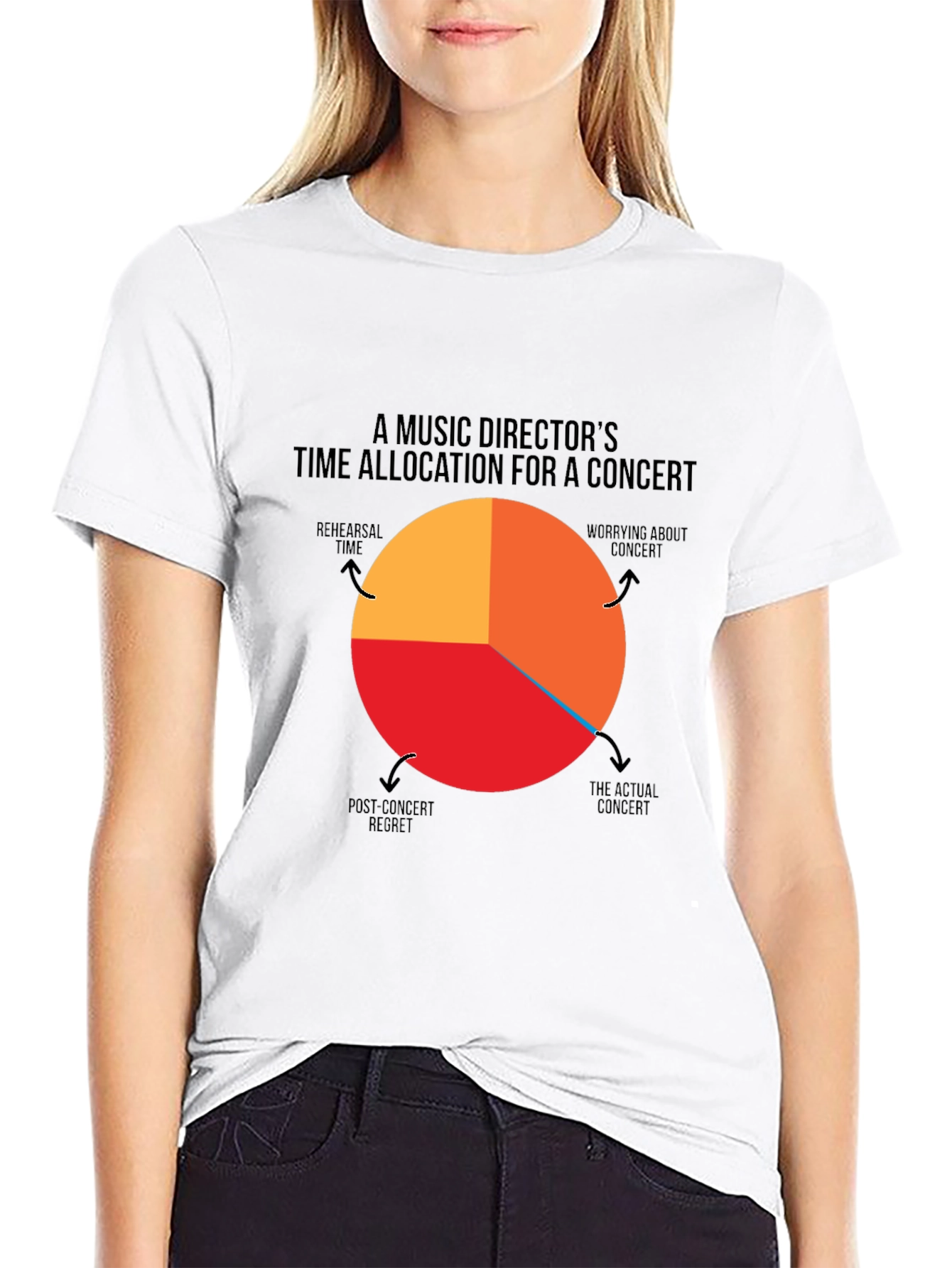Black Music Director Time Allocation Concert T-Shirt view 9