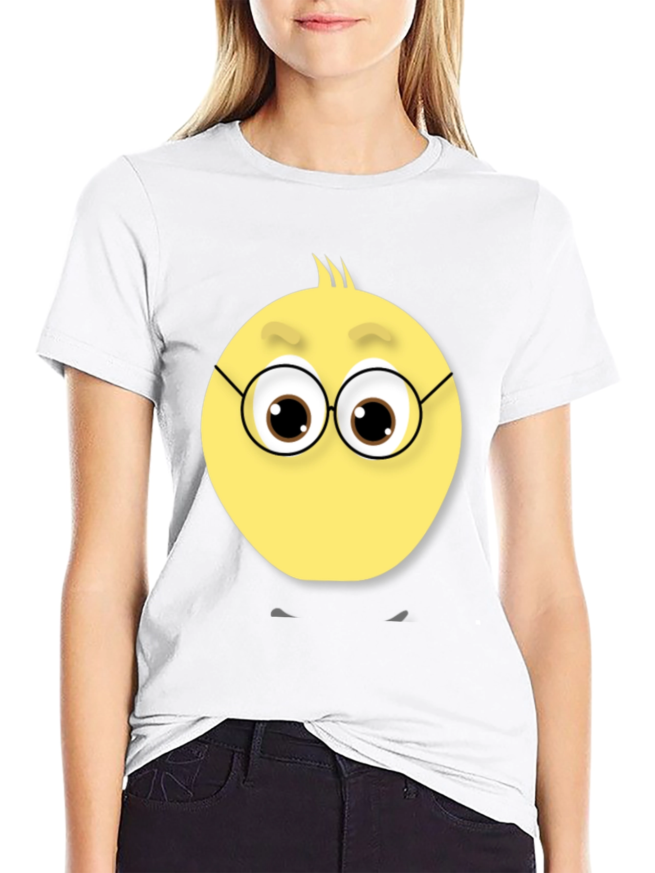 Black Funny Face T-Shirt - Unique Emoji Design view 9