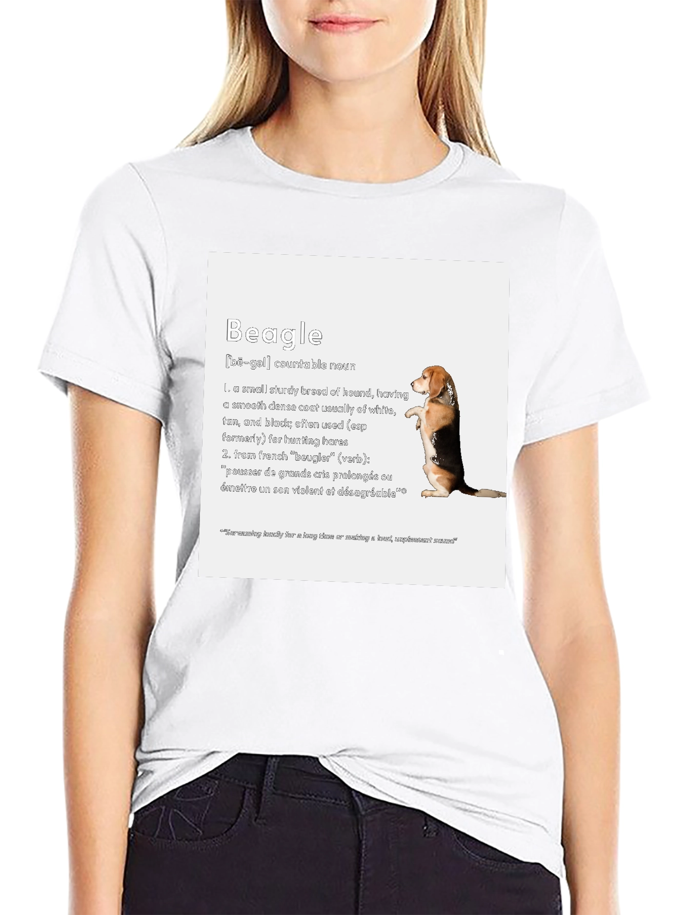 Black Beagle Definition T-Shirt - Dog Lover Apparel view 9