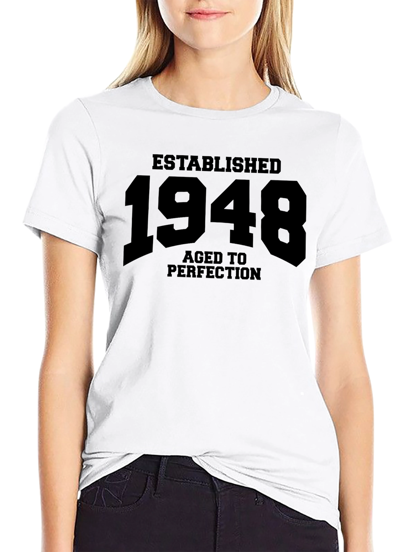 Black Established 1948 Aged to Perfection Black T-Shirt view 9