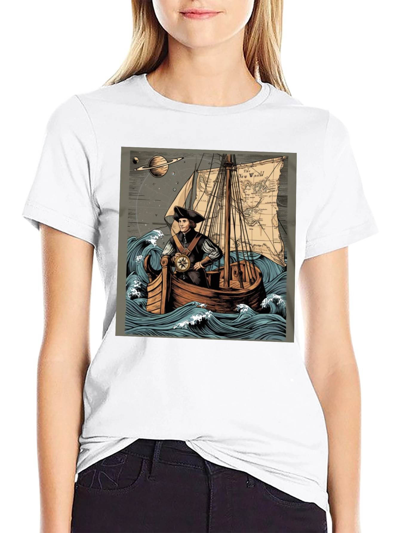 Black Voyager Graphic Tee view 9