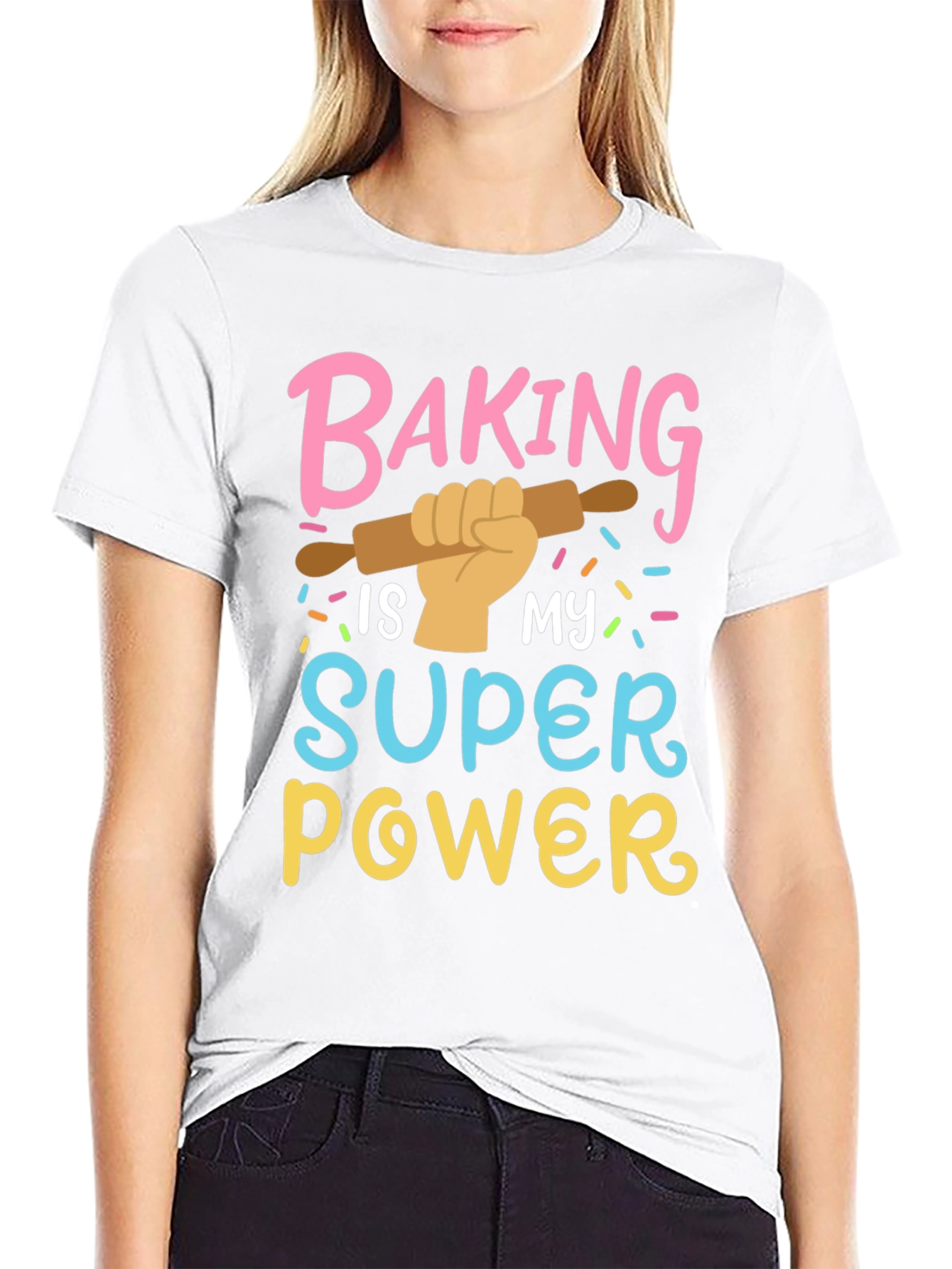 Black Baking is My Super Power T-Shirt view 9