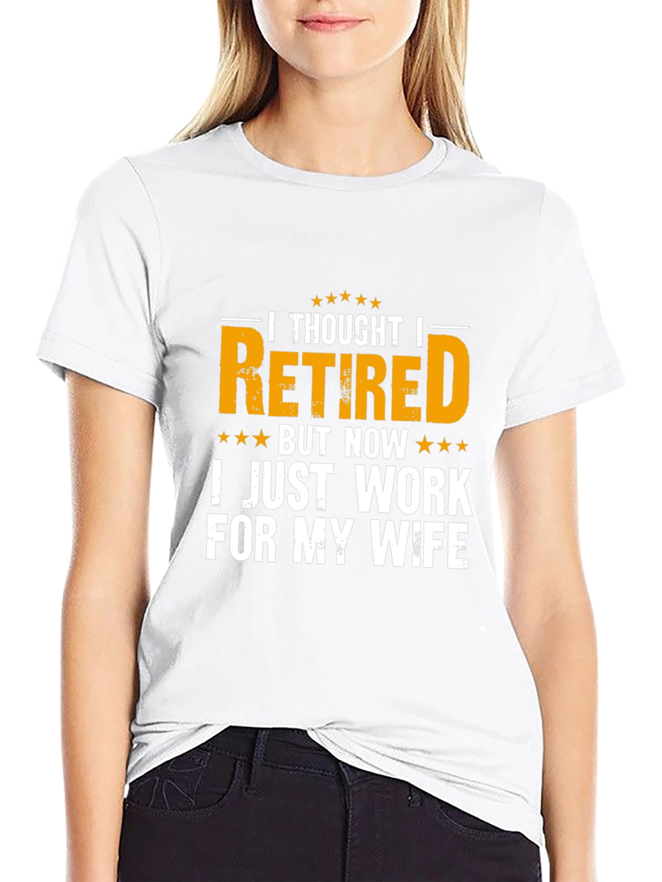 Black Retired But Now I Work For My Wife Black T-Shirt view 9