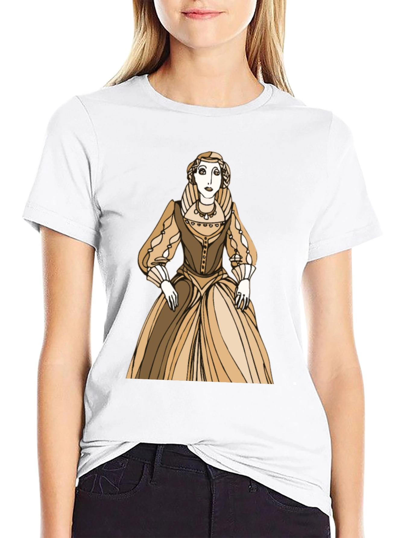 Black Renaissance Woman Graphic Tee - Classic Art Shirt view 9