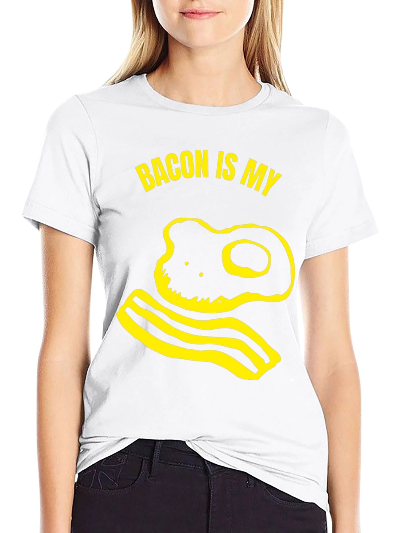 Black Bacon is My Spirit Animal Graphic Tee view 9
