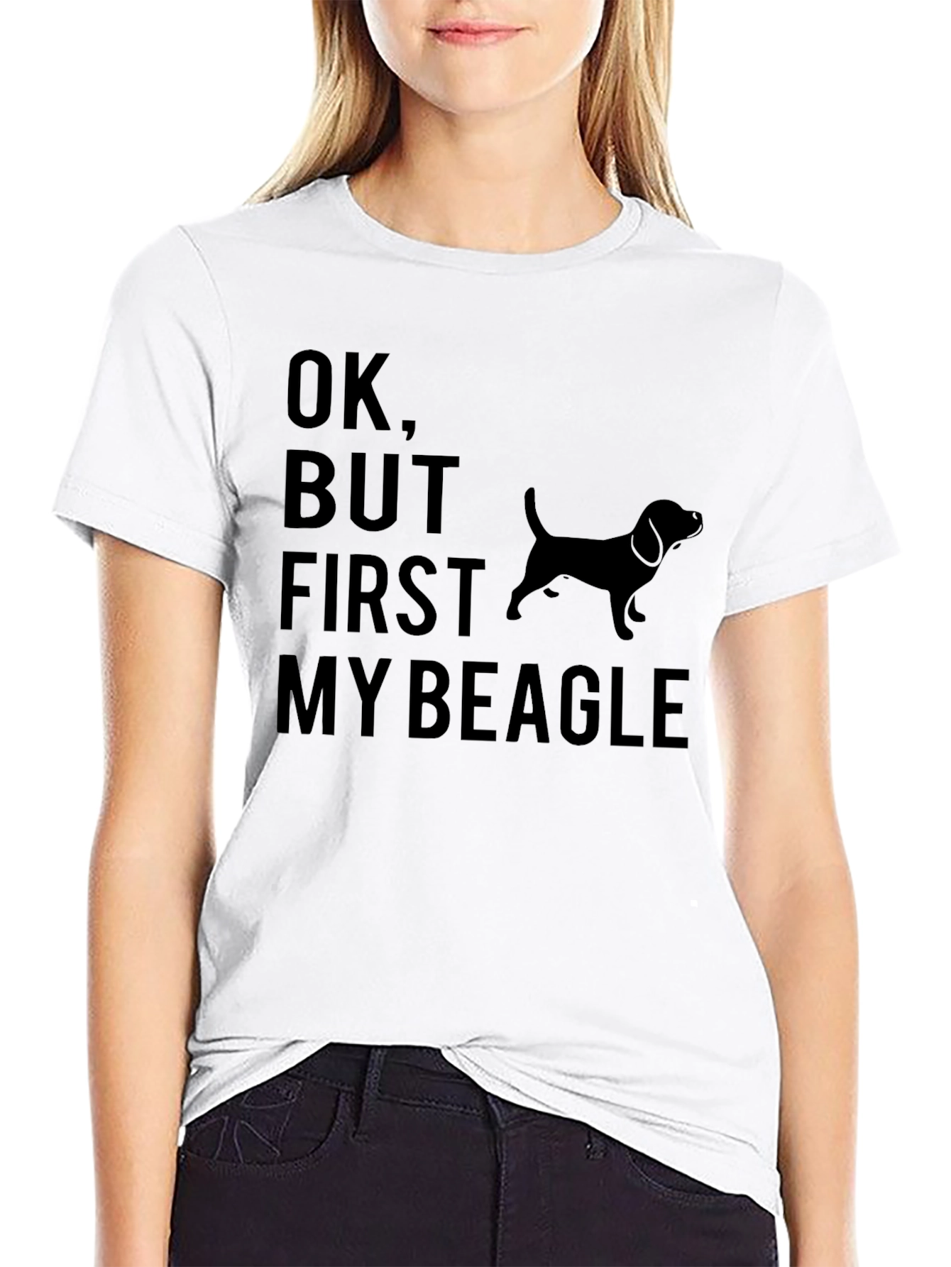 Black Ok, But First My Beagle T-Shirt view 9