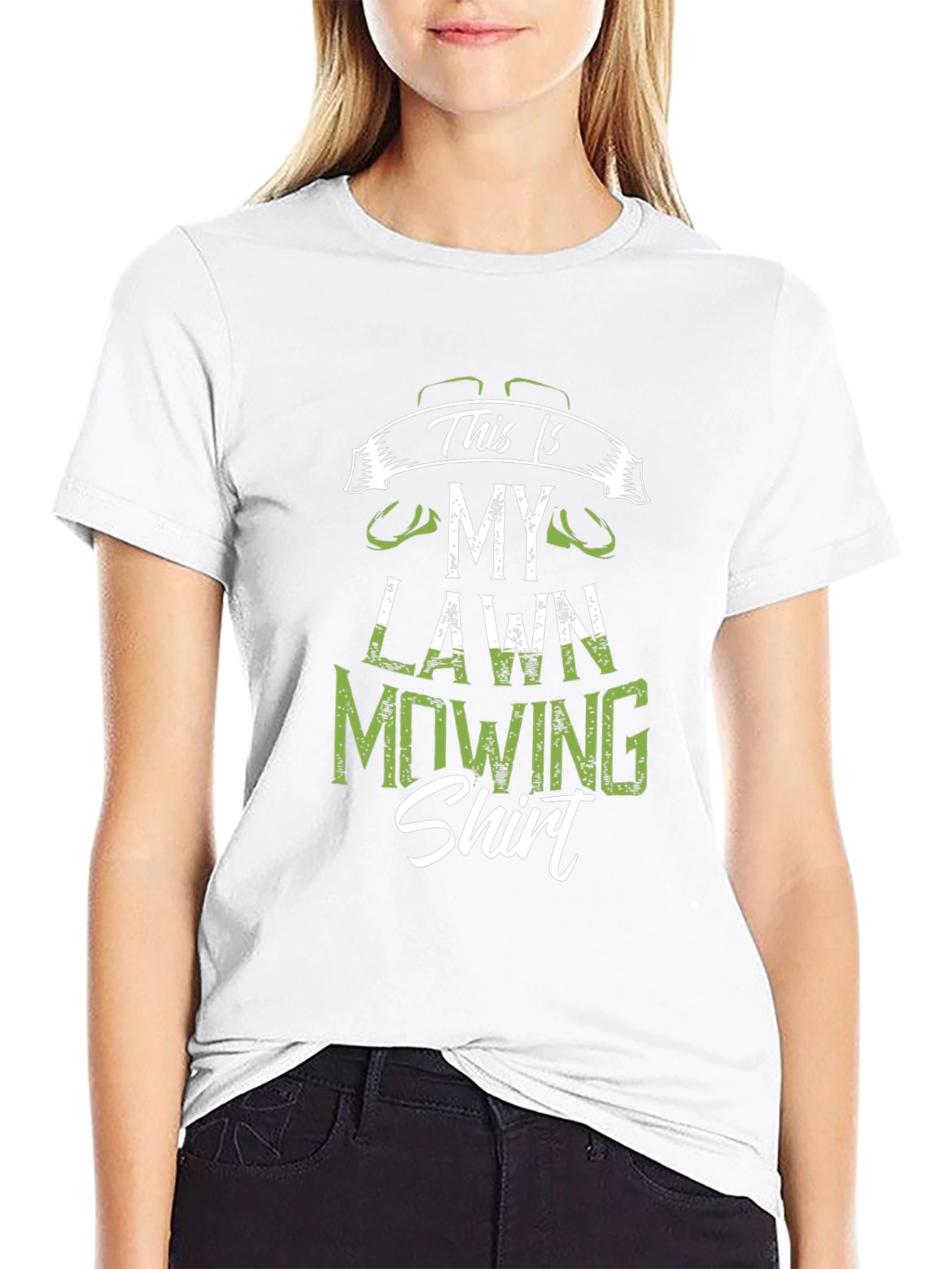Black Lawn Mowing Shirt - Funny Gardener Tee view 9