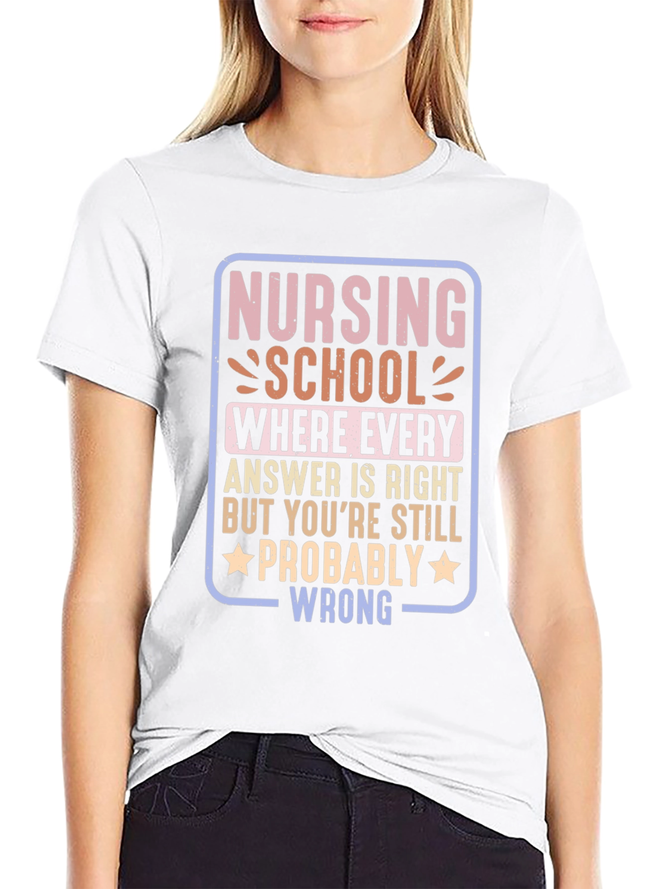 Black Nursing School T-Shirt - Funny Nurse Student Tee view 9
