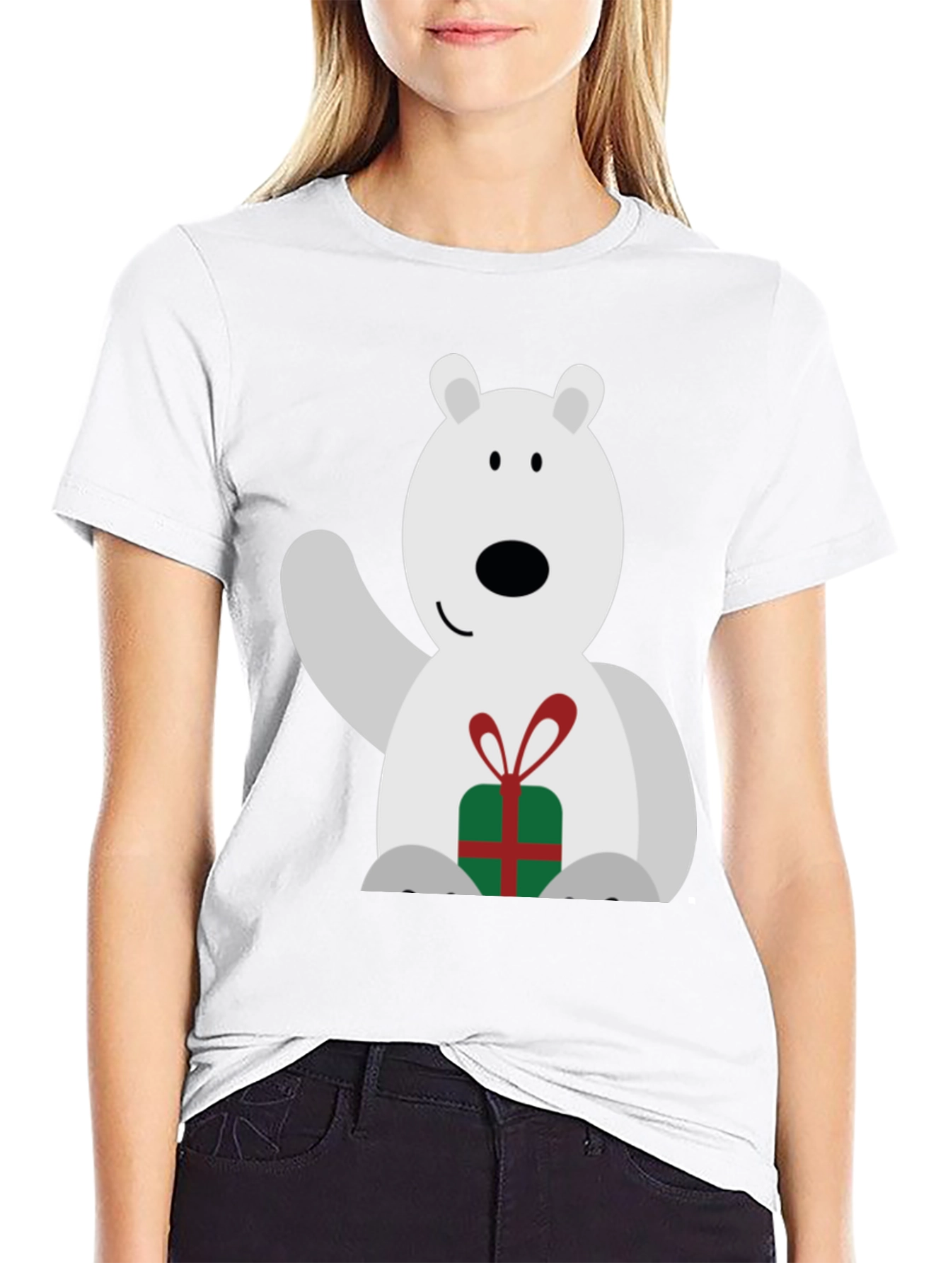 Black Polar Bear Gift Tee view 9