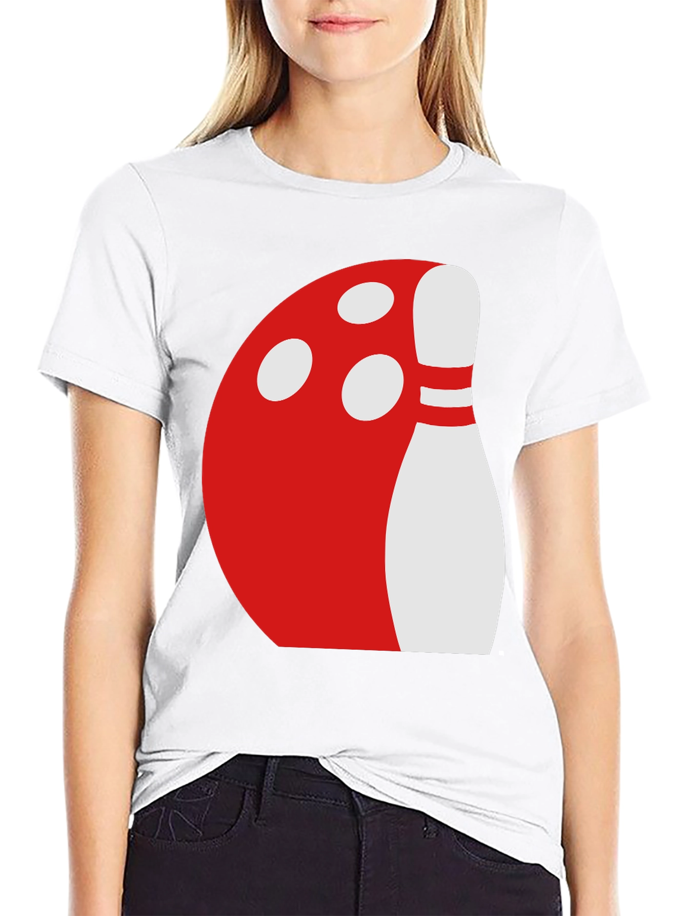 Black Bowling Ball & Pin Graphic Tee - Black view 9