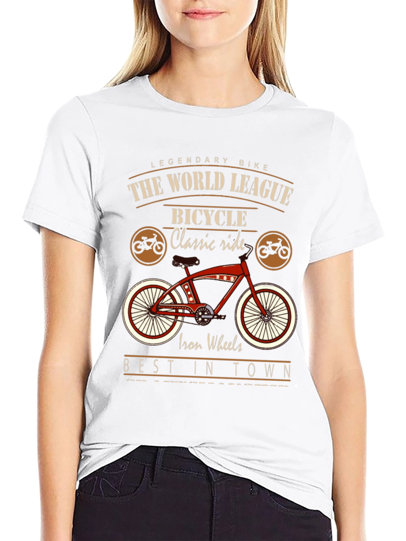 Black Vintage Bicycle T-Shirt: Classic Ride view 9