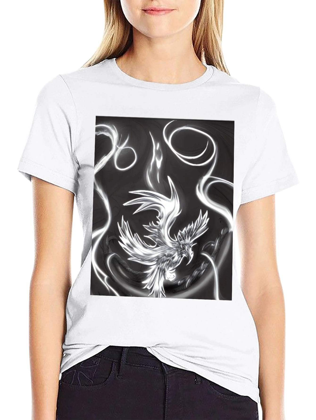 Black Phoenix Graphic Black T-Shirt view 9