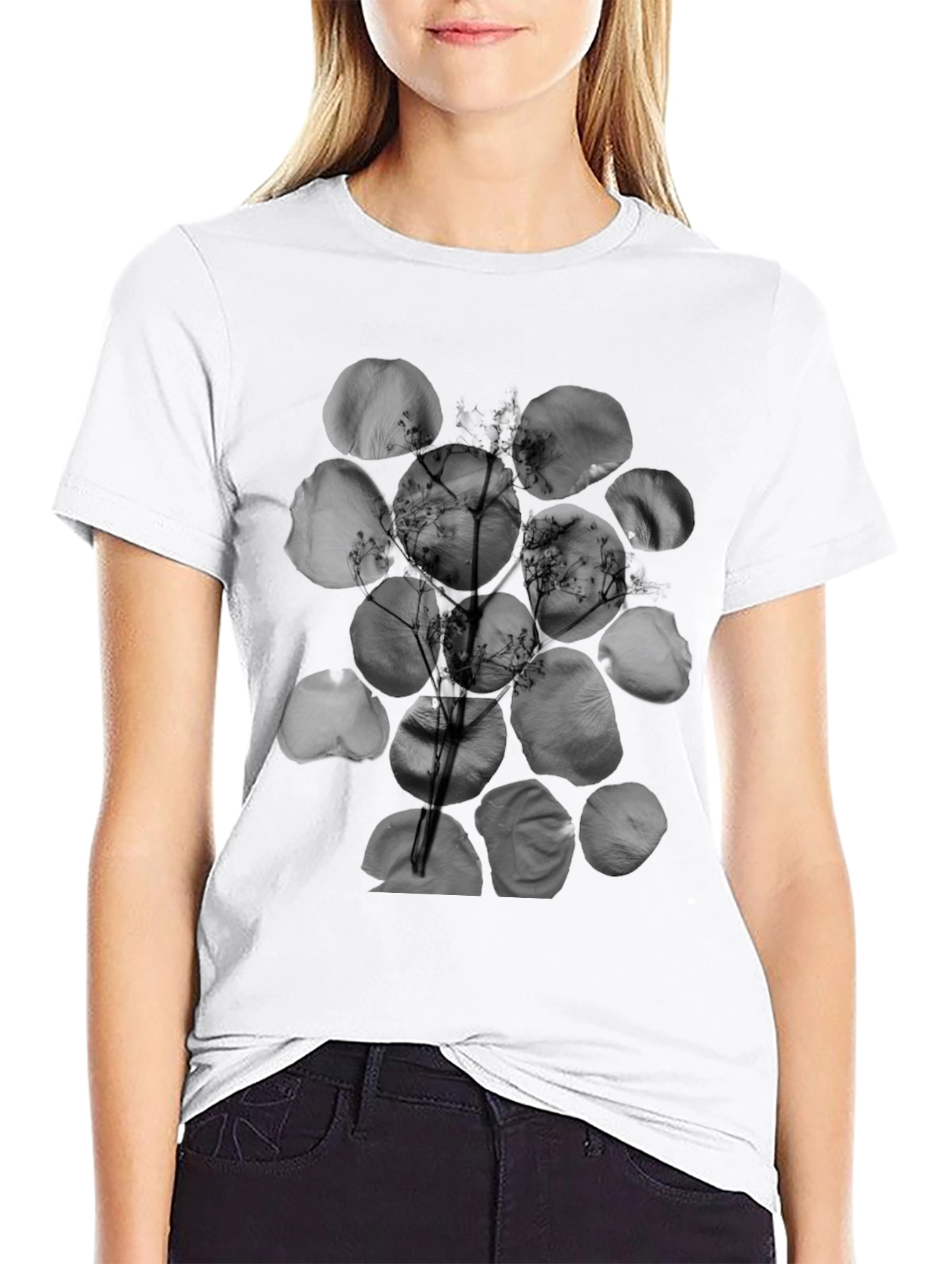 Black Abstract Black Graphic Tee - Modern Casual Style view 9