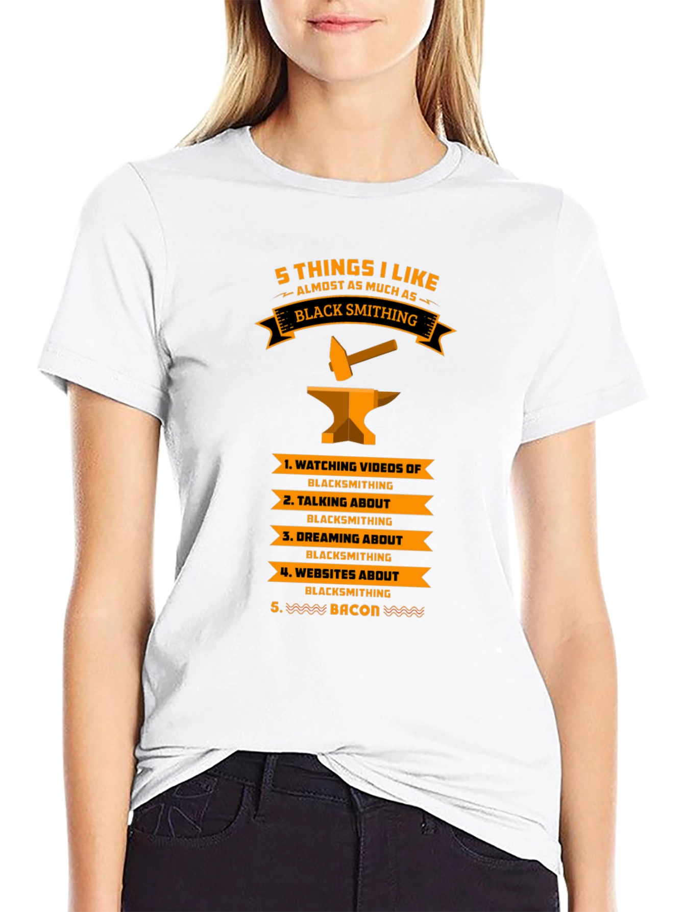 Black Blacksmithing Fan T-Shirt - 5 Things I Like view 9