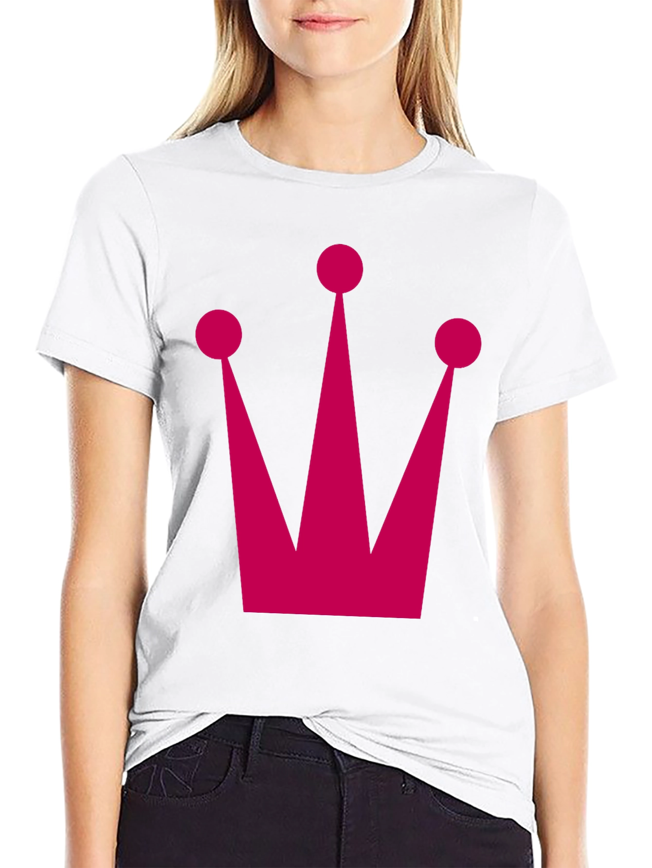Black Crown Graphic Tee - Classic Black Cotton T-Shirt view 9