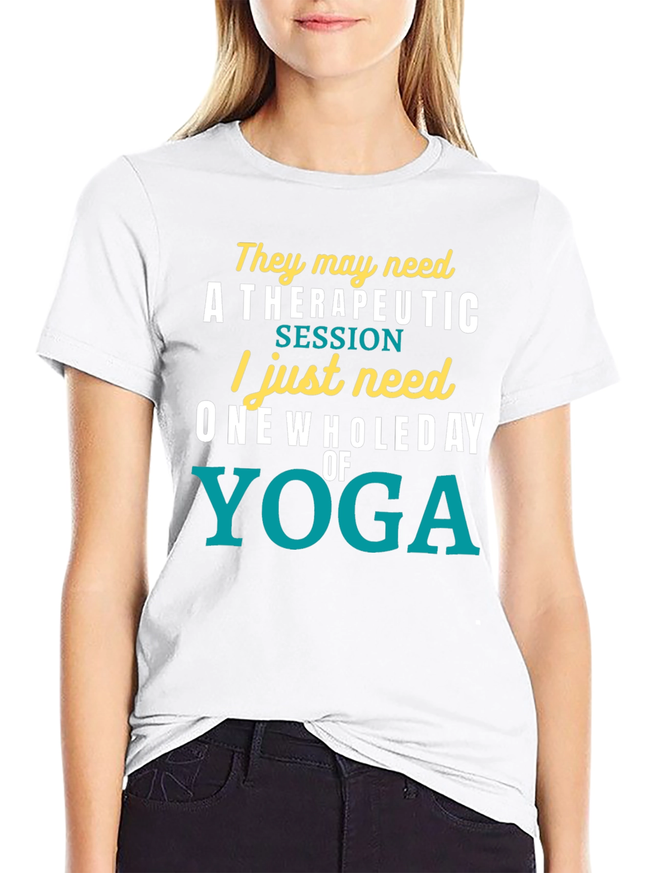 Black Yoga Lover's T-Shirt: One Whole Day of Relaxation view 9