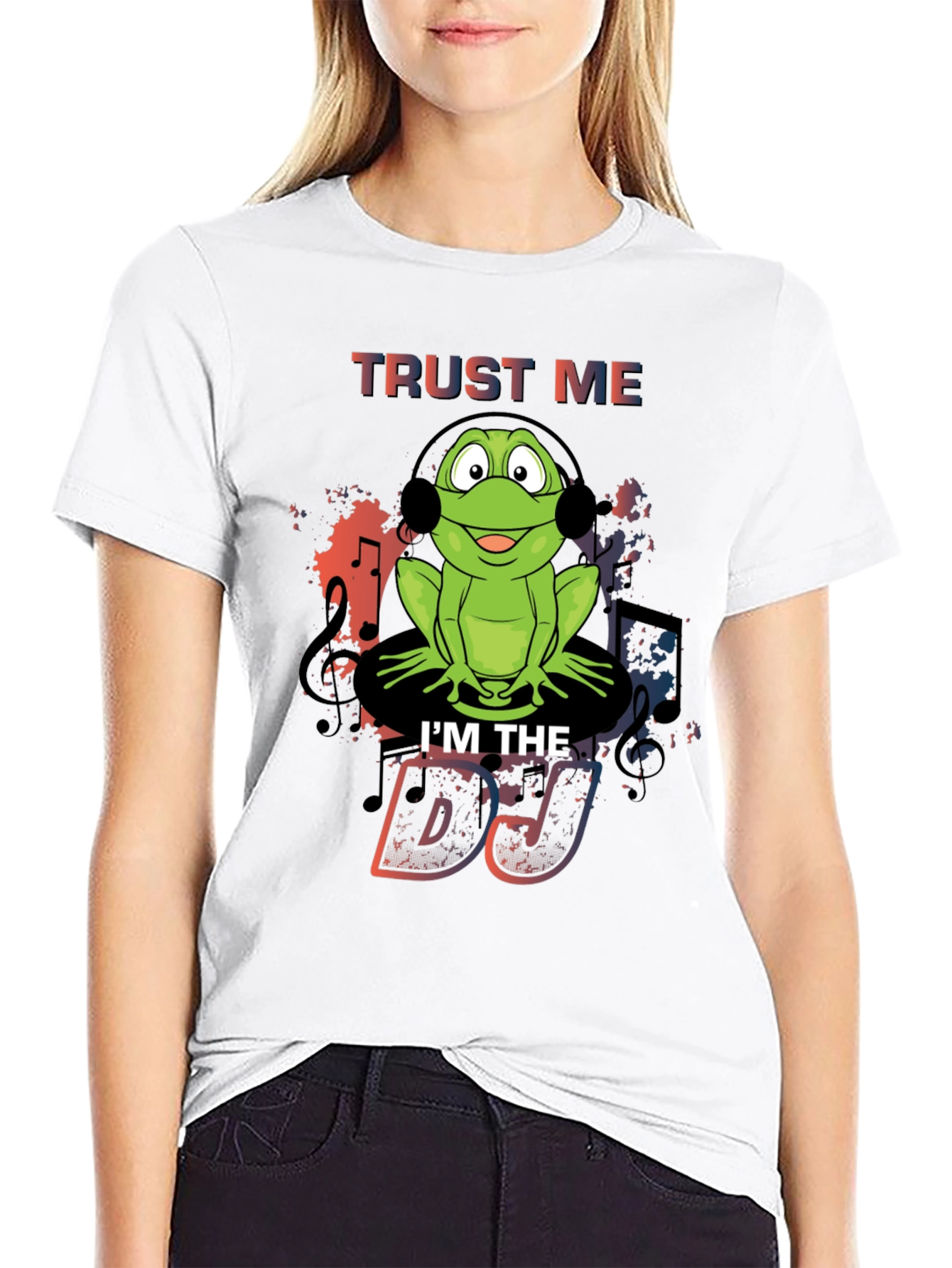 Black Trust Me I'm the DJ Frog T-Shirt view 9