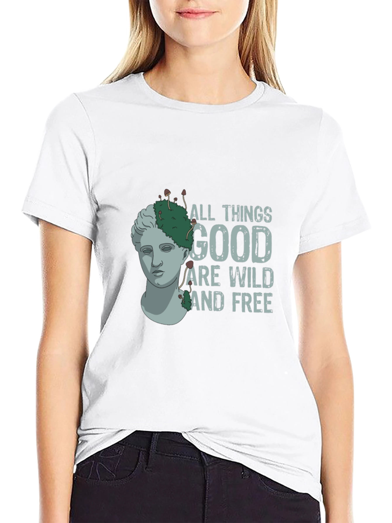 Black All Things Good Wild & Free Graphic Tee view 9