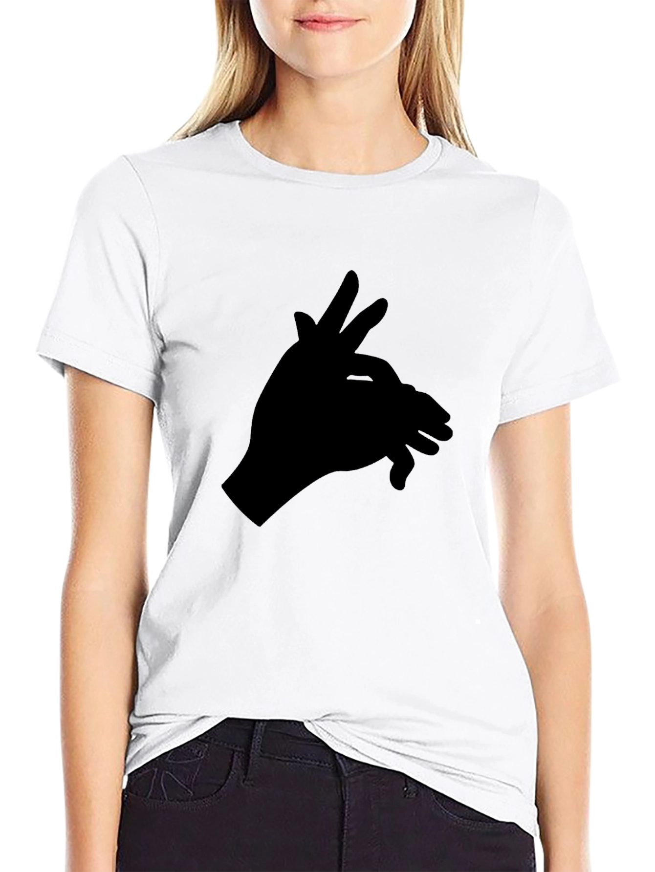 Black Hand Shadow Puppet Tee - Black view 9