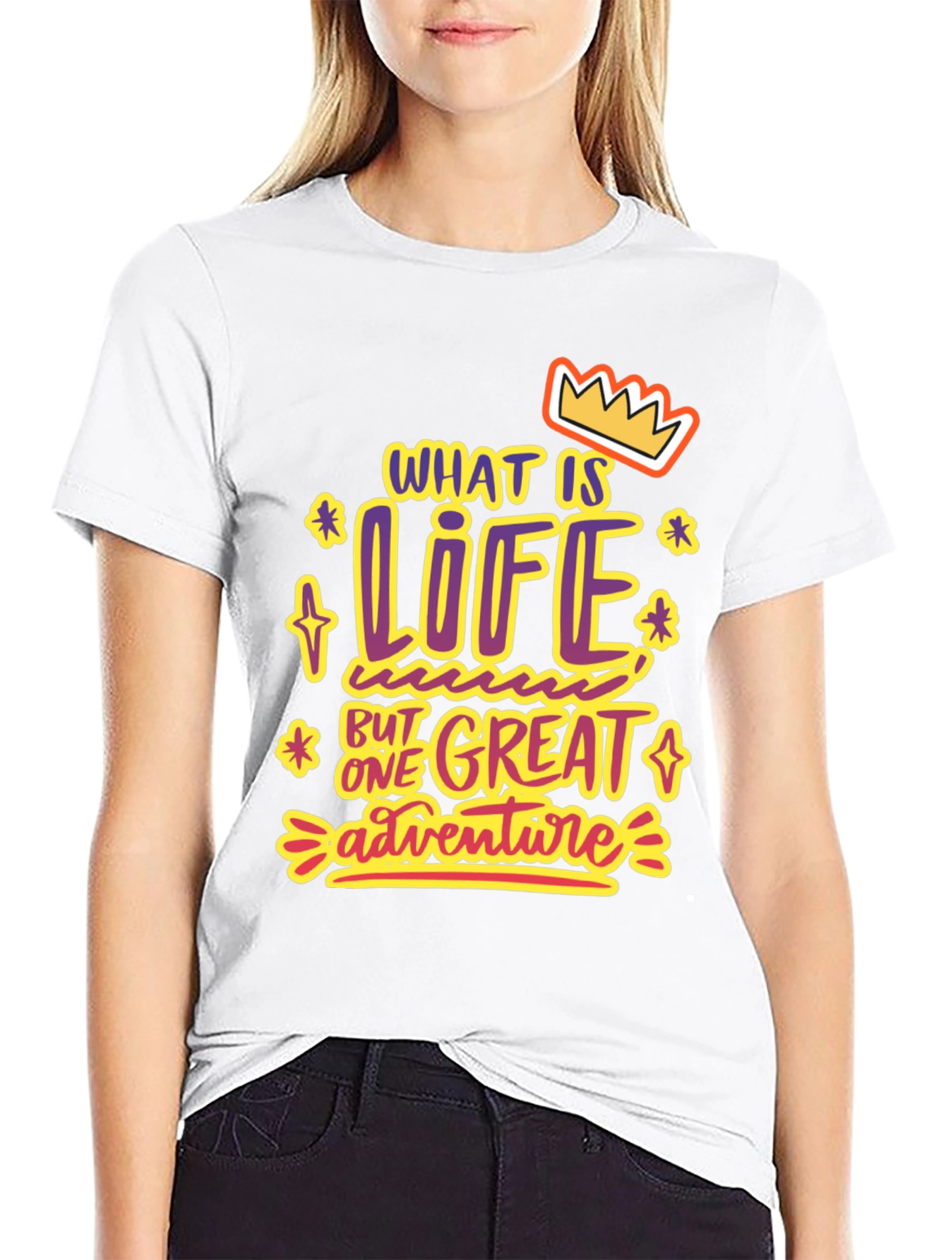Black Life Is One Great Adventure T-Shirt view 9