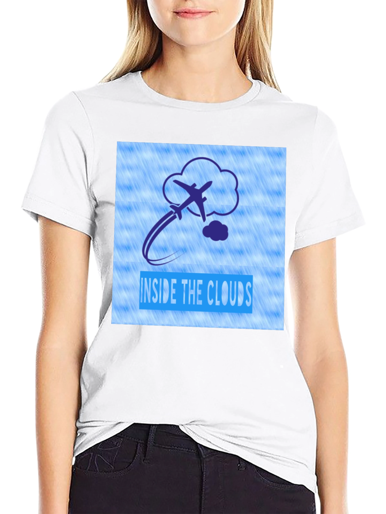 Black Inside the Clouds Graphic T-Shirt view 9