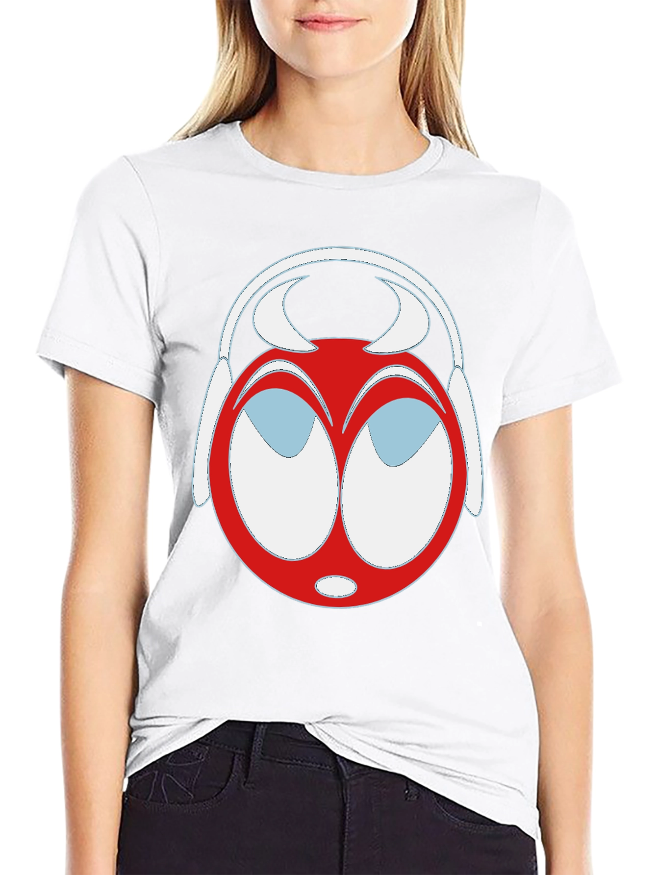 Black Cartoon Headphone T-Shirt - Unique Graphic Tee view 9