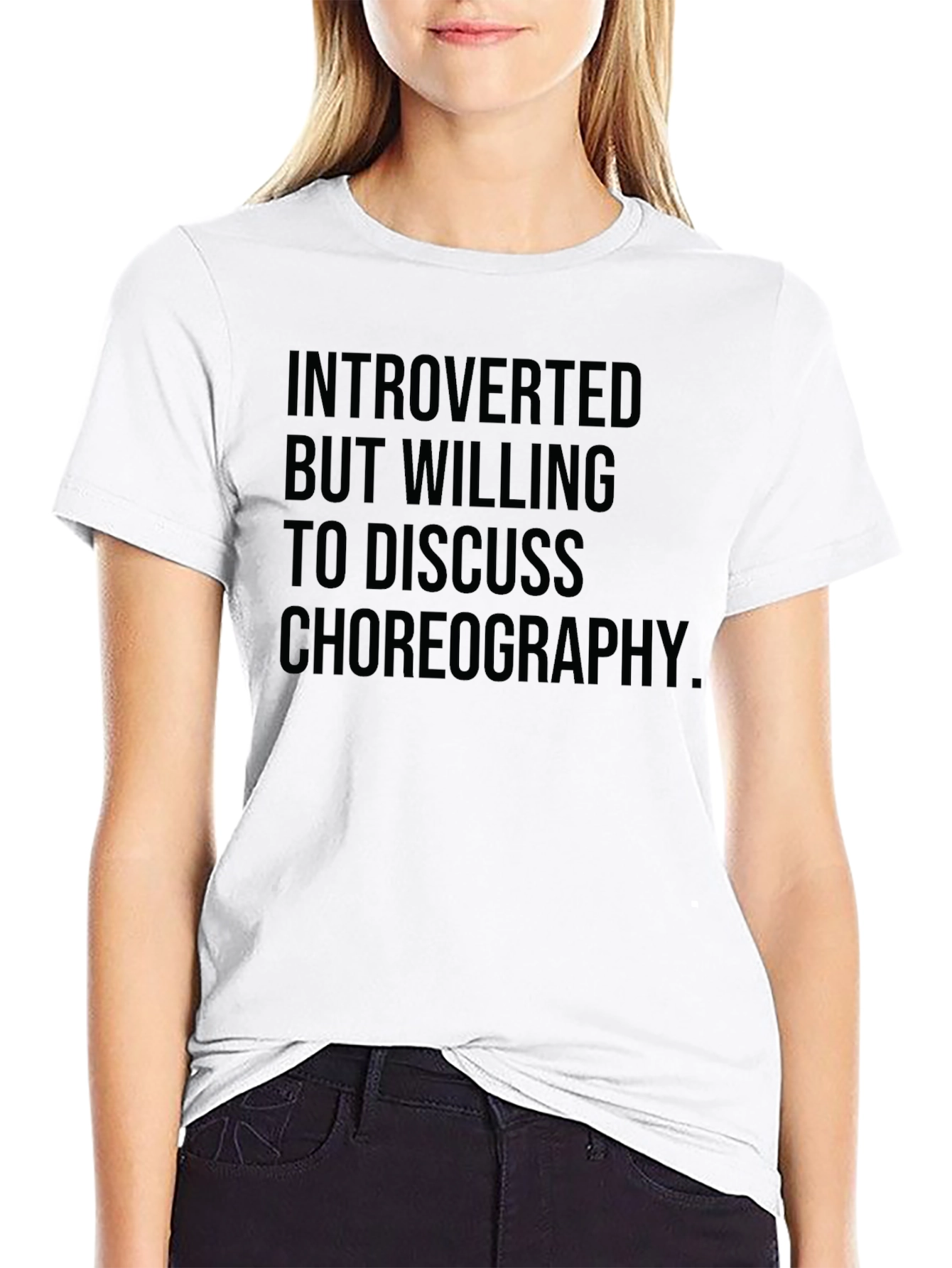 Black Introverted Choreography T-Shirt - Dance Lover Tee view 9